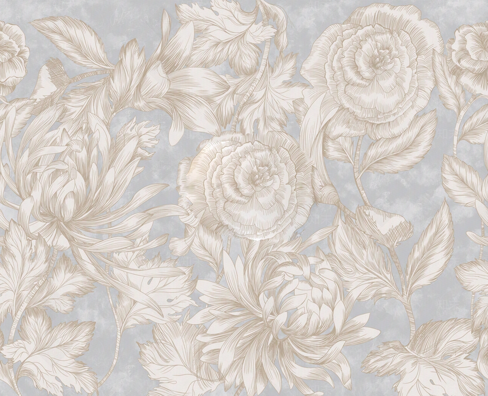 欧式碎花复古壁布贴图下载【ID:1155926123】