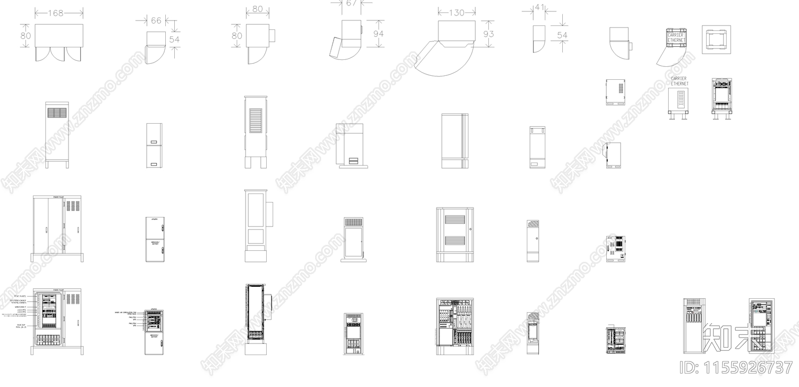 多种规格配电箱图库施工图下载【ID:1155926737】