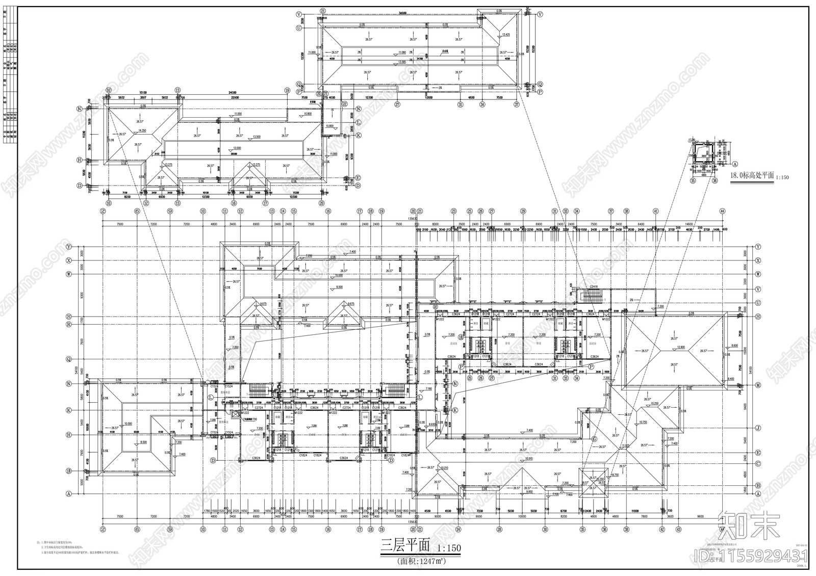 十六班碧桂园幼儿园建筑设计CAcad施工图下载【ID:1155929431】