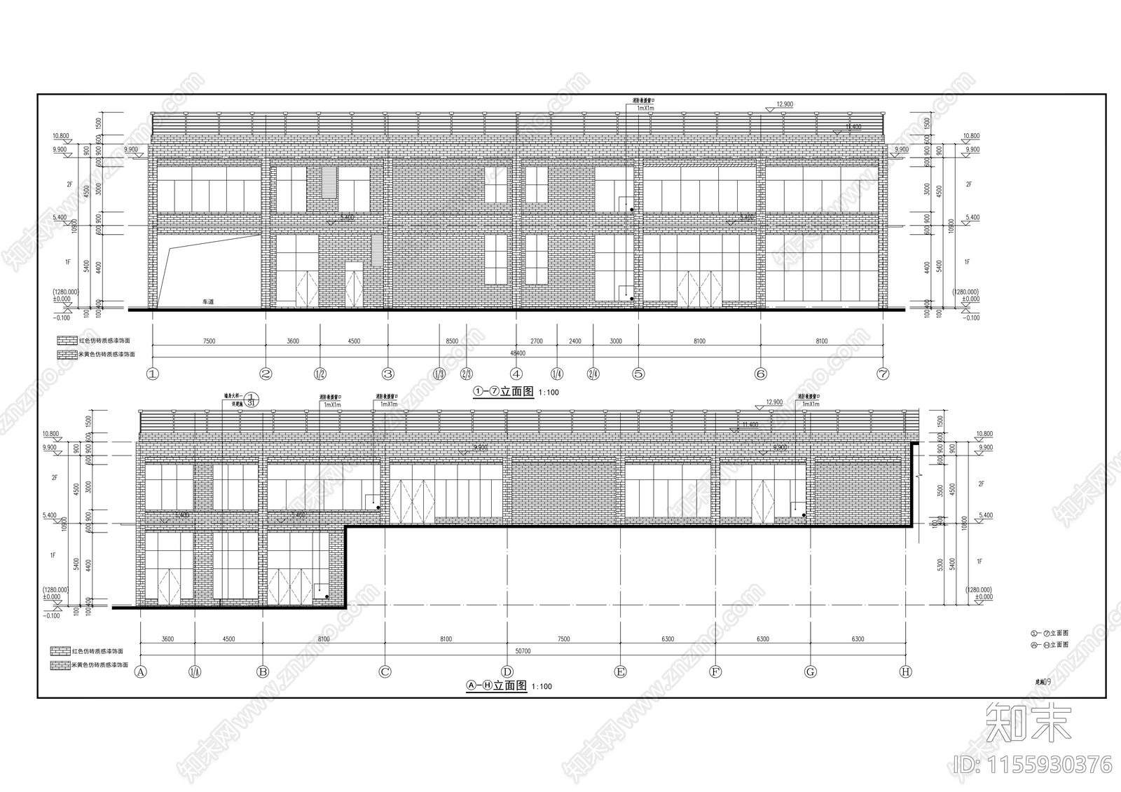 食堂建筑图纸cad施工图下载【ID:1155930376】