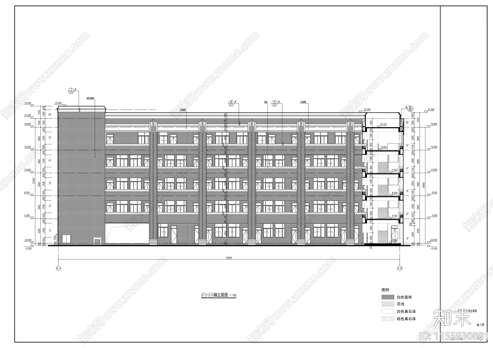 小学教学楼cad施工图下载【ID:1155930881】