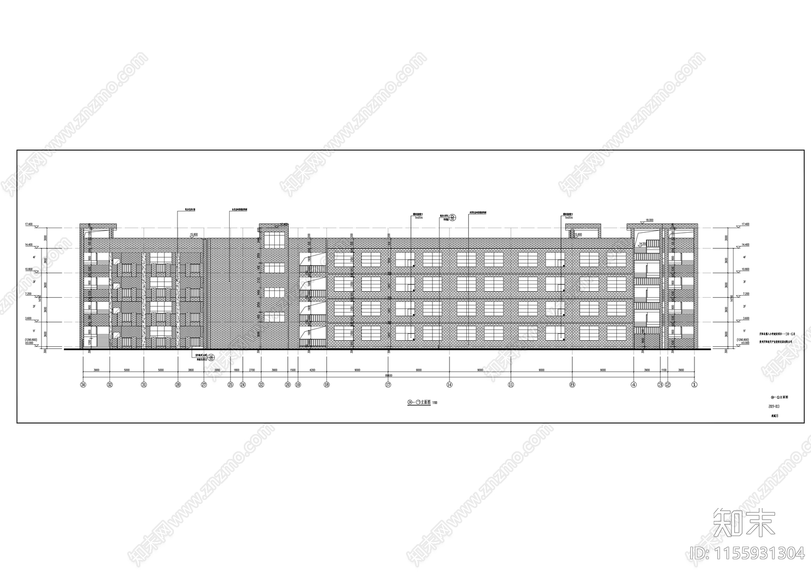 学校教学cad施工图下载【ID:1155931304】