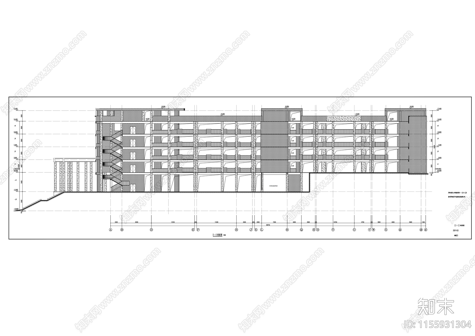 学校教学cad施工图下载【ID:1155931304】