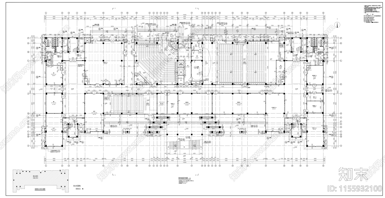 图书馆建筑图纸cad施工图下载【ID:1155932100】