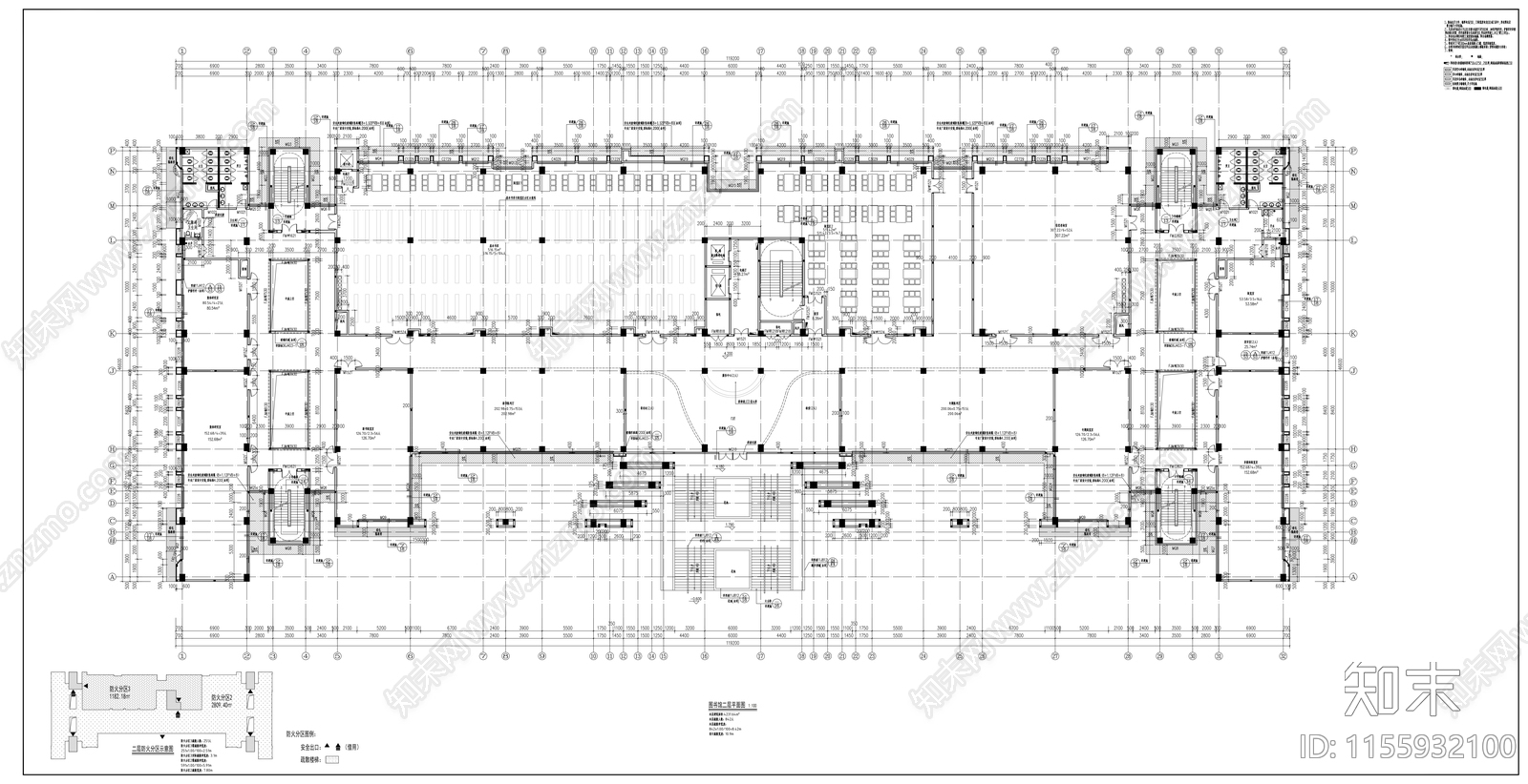 图书馆建筑图纸cad施工图下载【ID:1155932100】