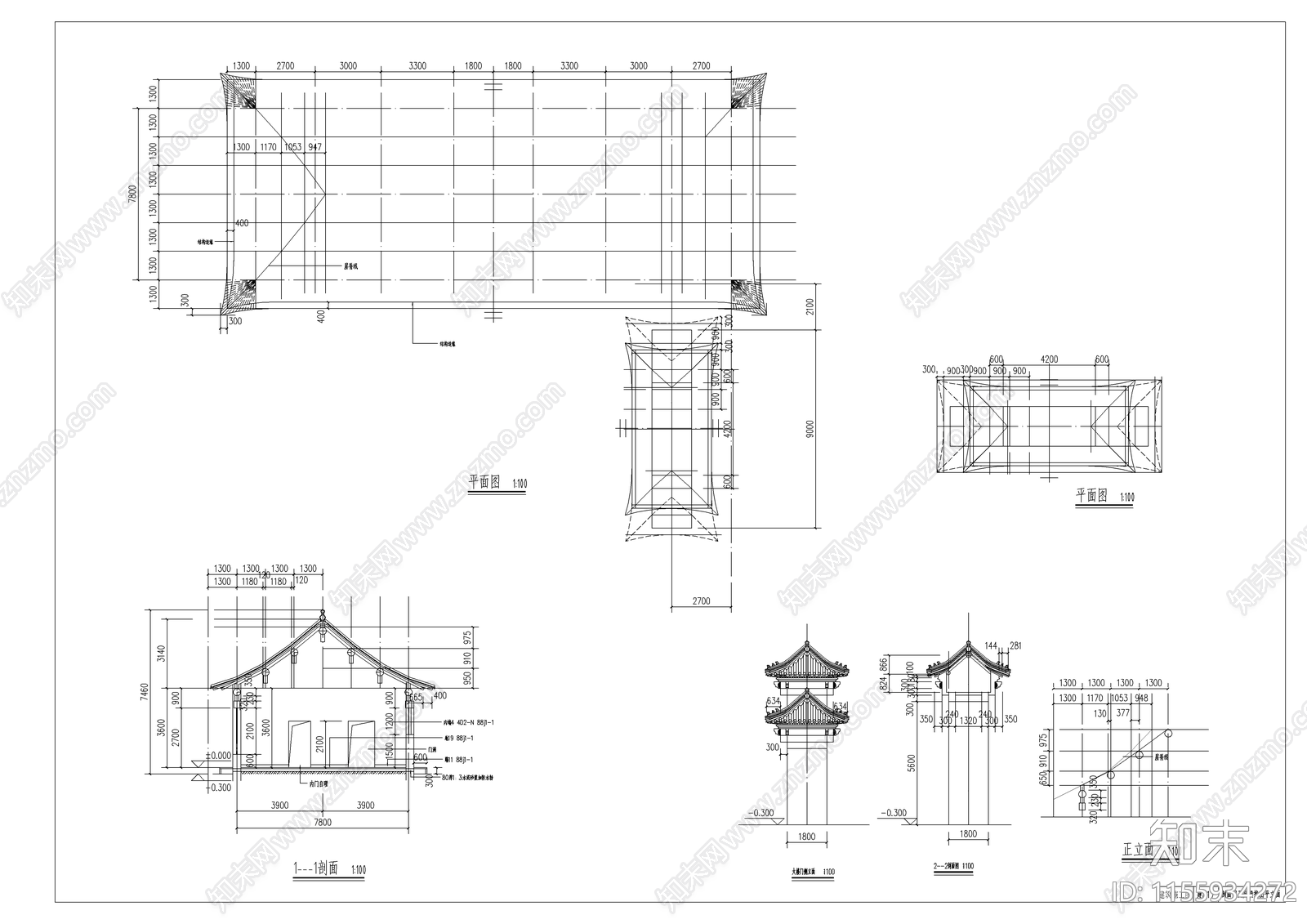 北京四合院精品古建筑CAcad施工图下载【ID:1155934272】