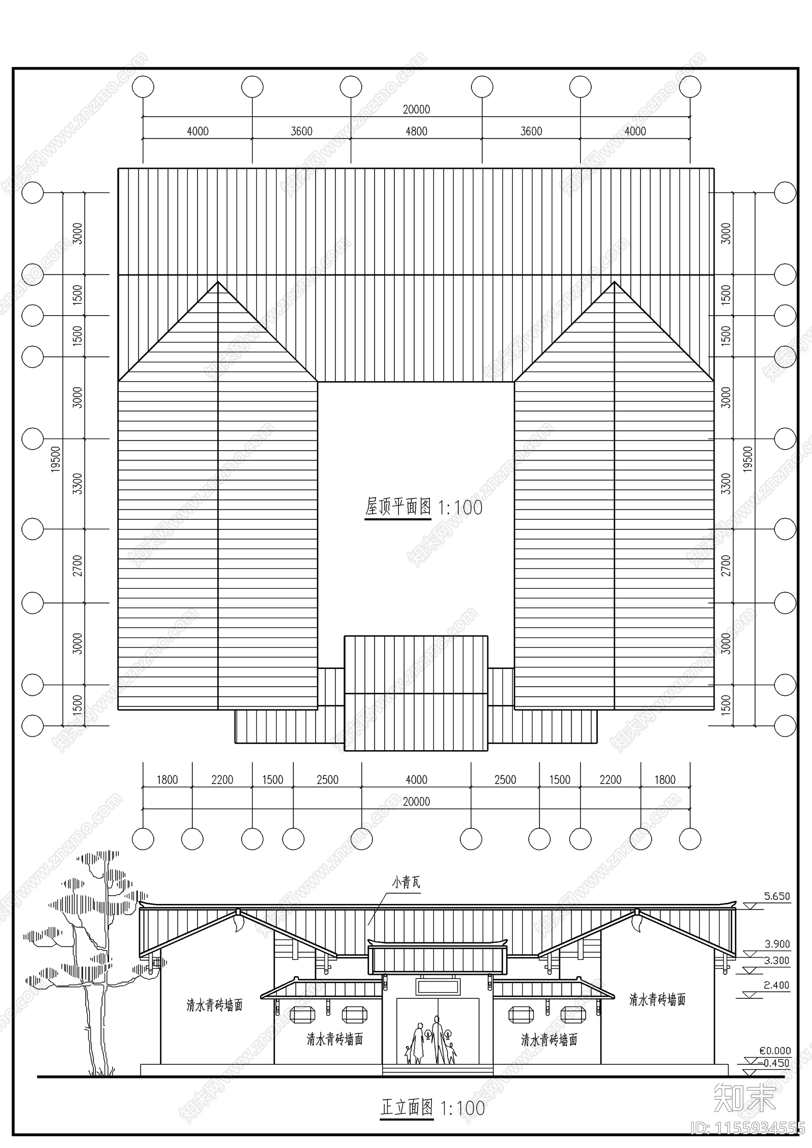 四合院建筑施工图下载【ID:1155934555】