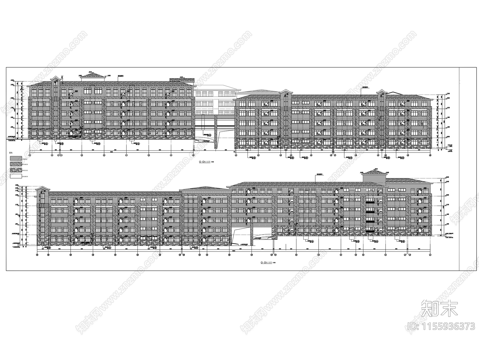 中学教学楼建筑cad施工图下载【ID:1155936373】