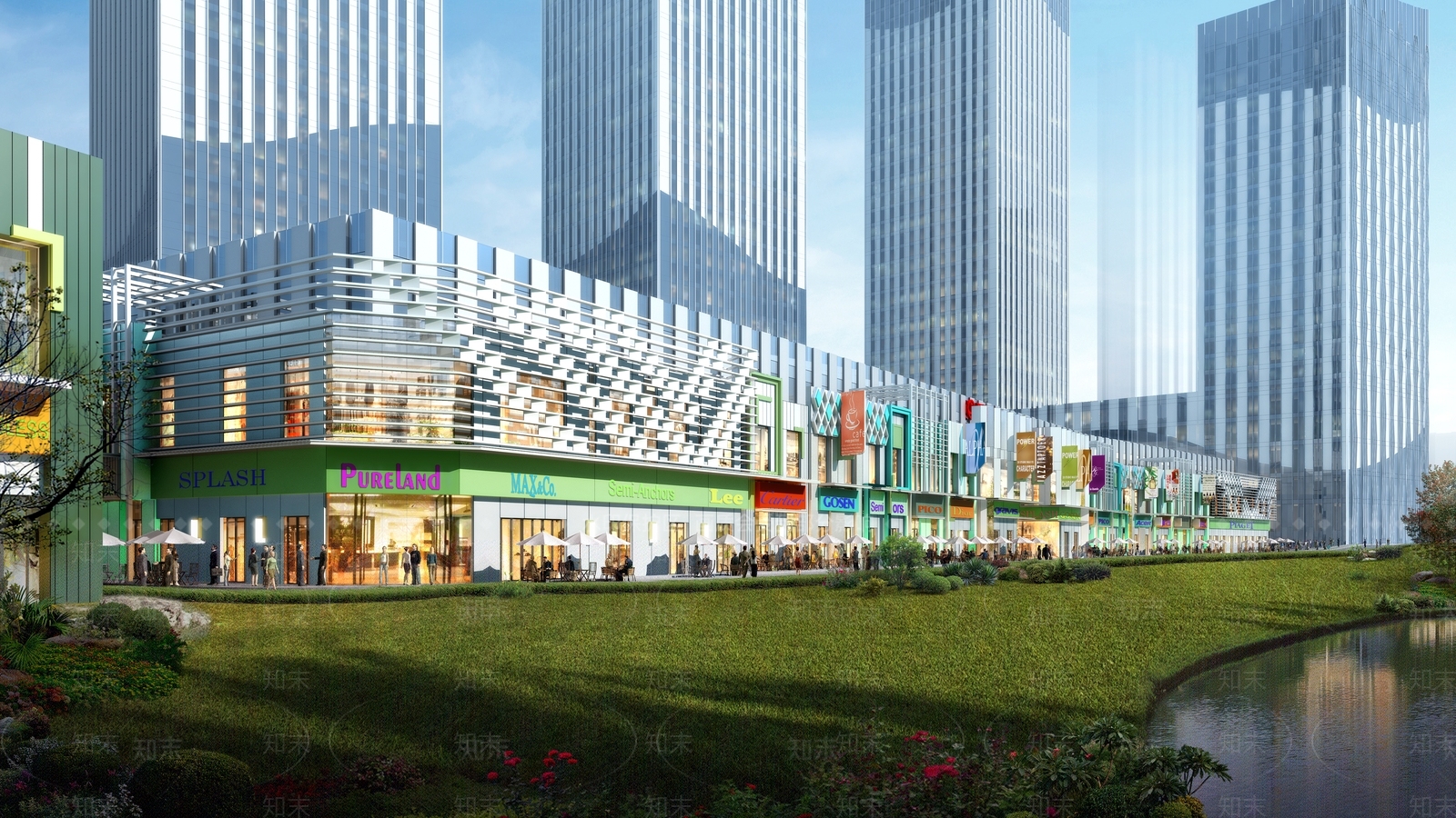 现代风格商业建筑SU模型下载【ID:1155937677】