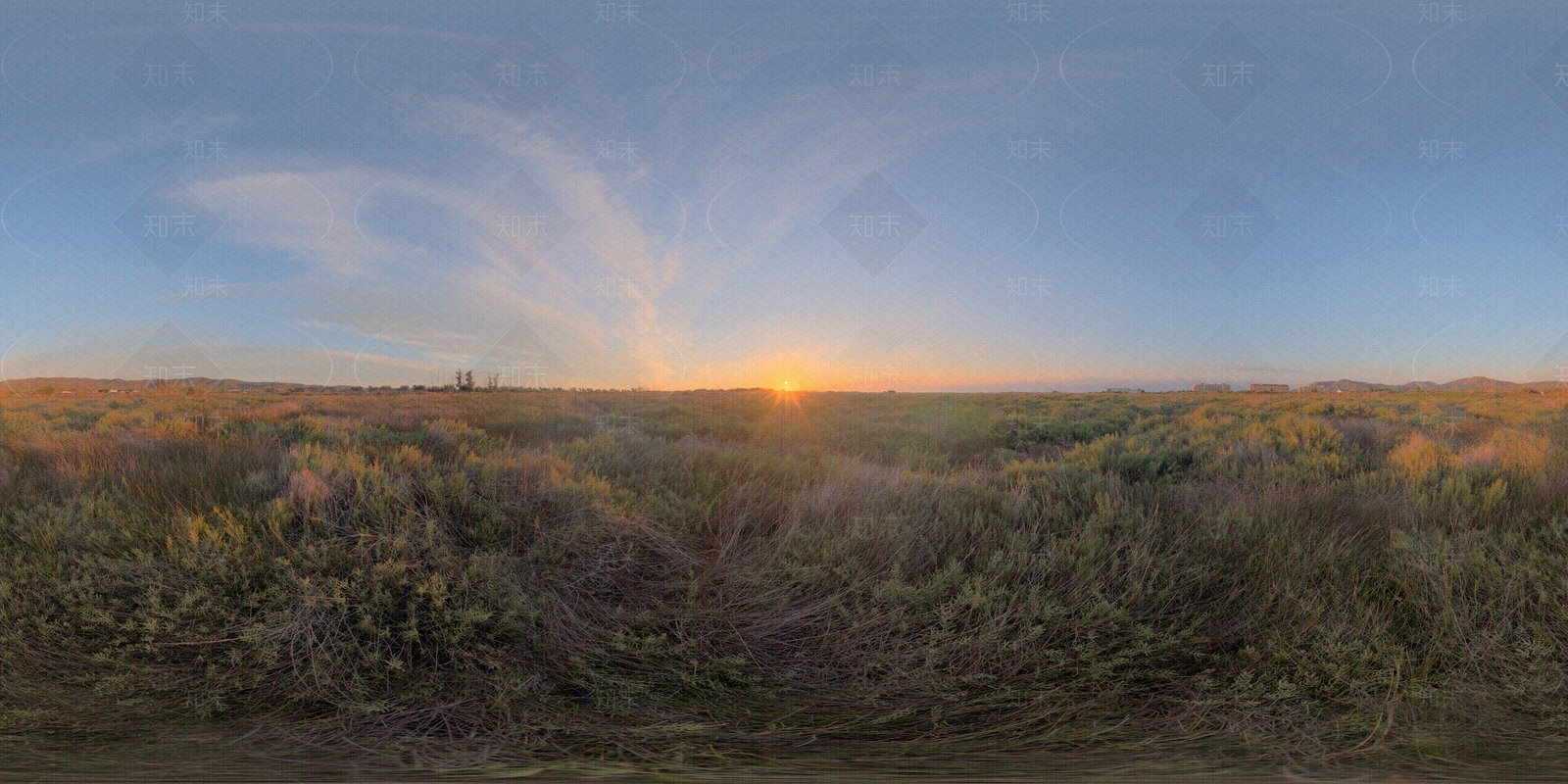 hdr广阔田野草原天空场景贴图下载【ID:1155937513】