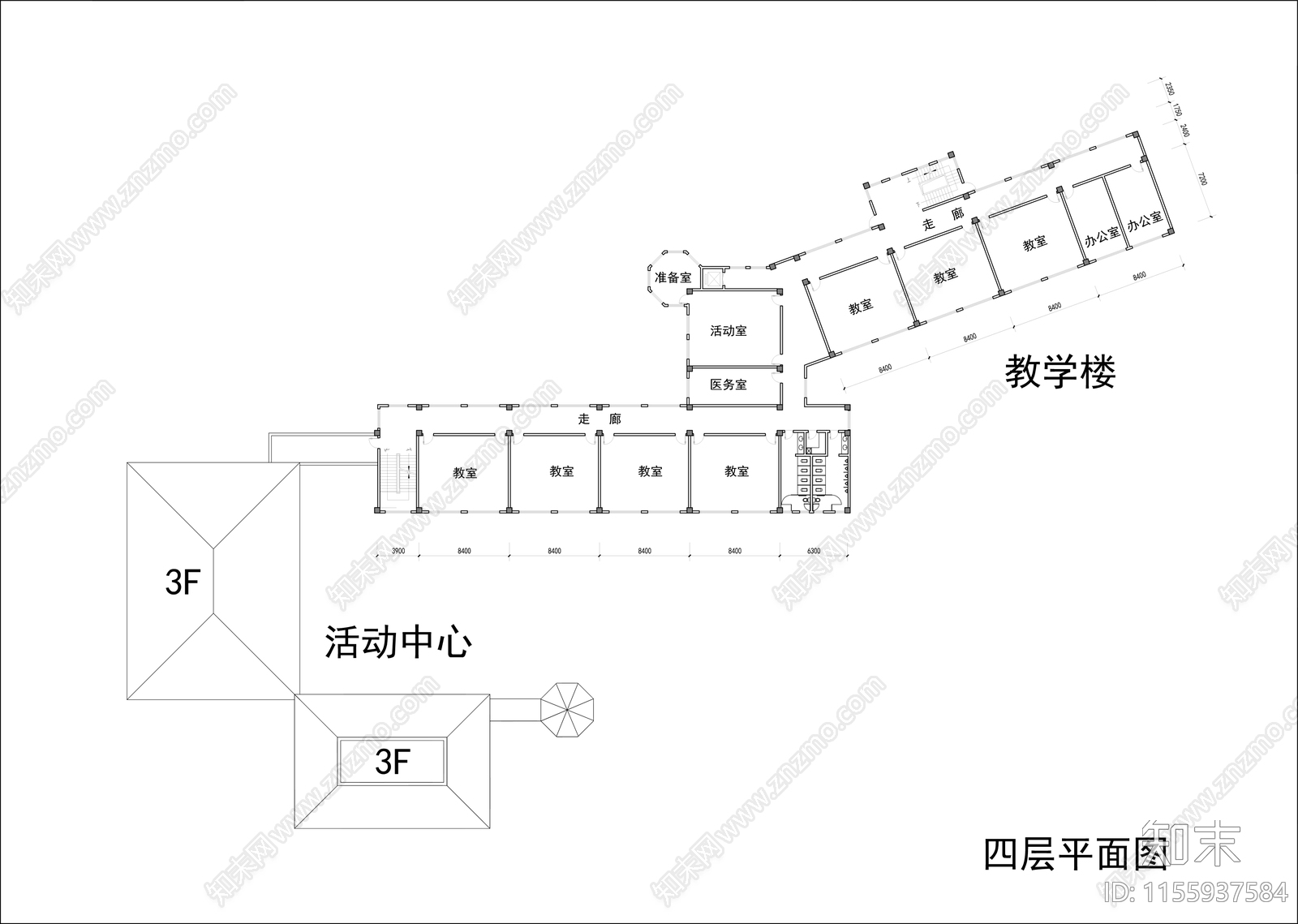 小学平面图cad施工图下载【ID:1155937584】