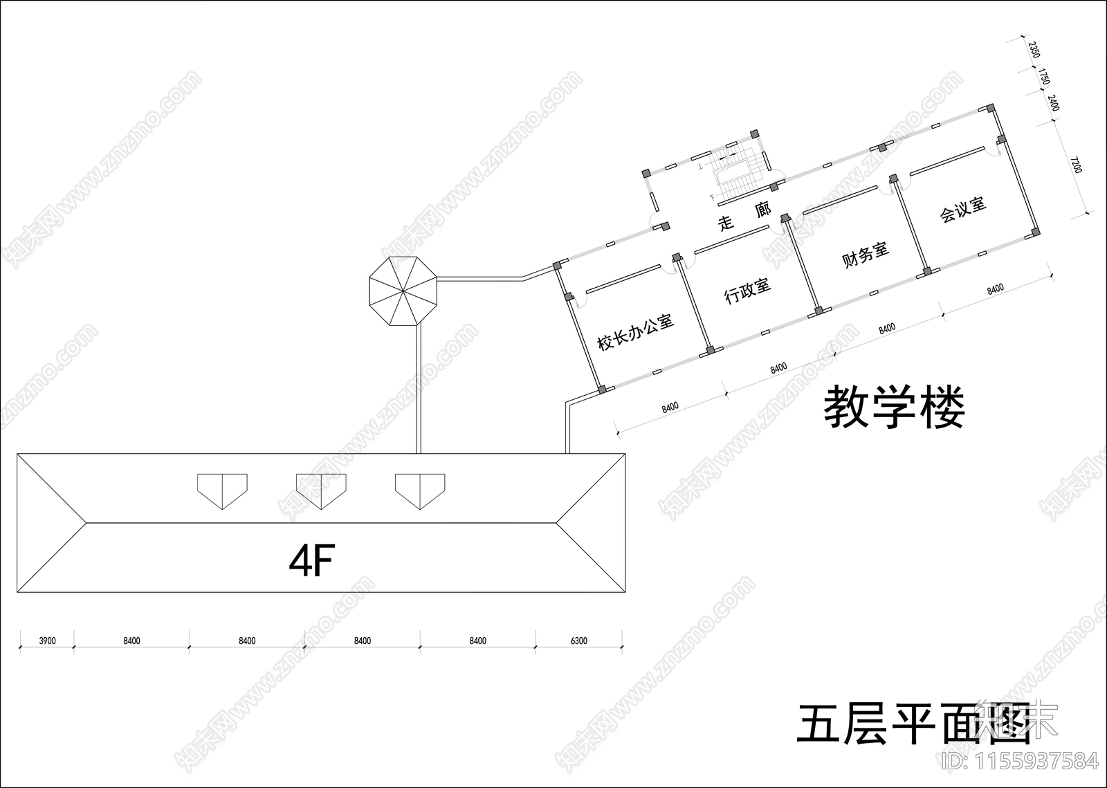 小学平面图cad施工图下载【ID:1155937584】