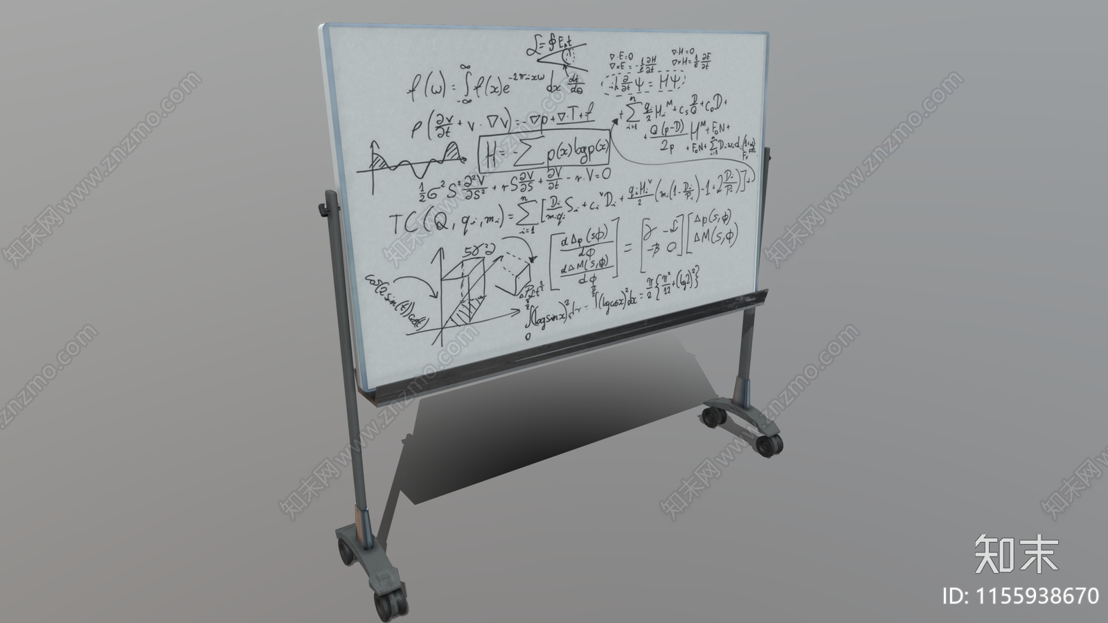 白板3D模型下载【ID:1155938670】