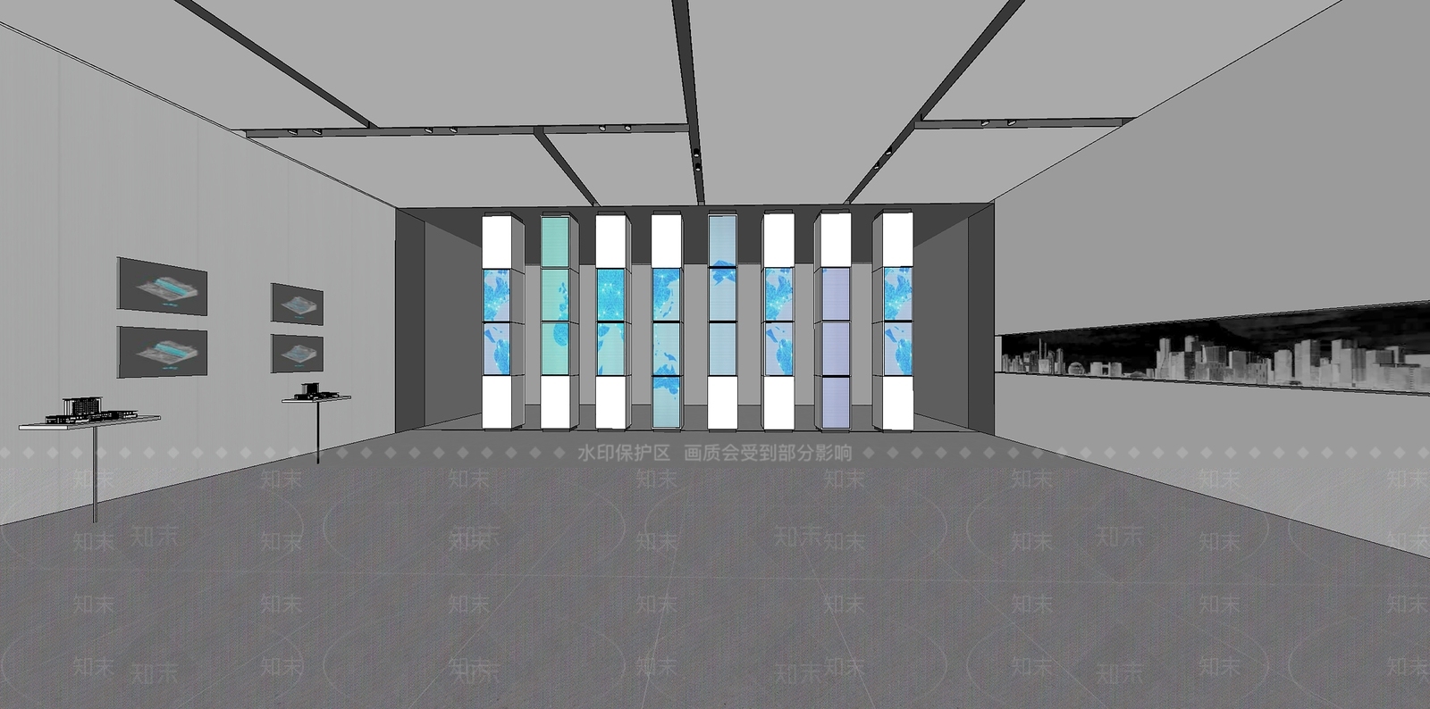 现代科技展厅SU模型下载【ID:1155938935】