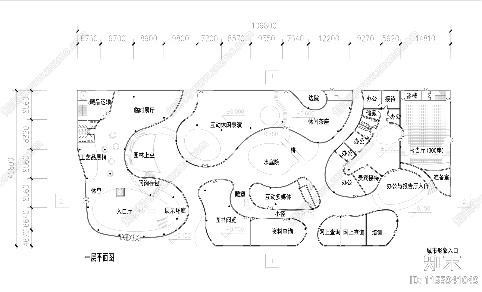 博物馆平面图施工图下载【ID:1155941049】