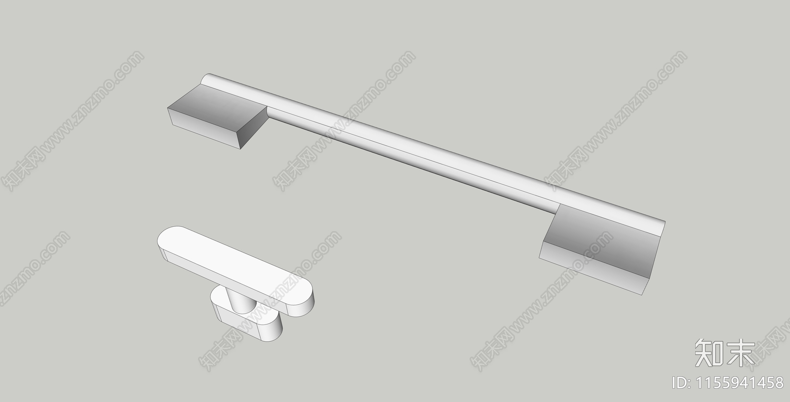 现代简约衣柜拉手SU模型下载【ID:1155941458】