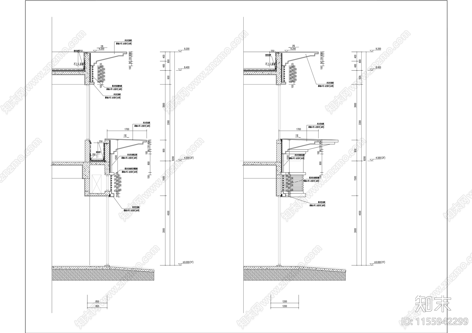 现代多层商业街住宅沿街商业技术图纸cad施工图下载【ID:1155942299】