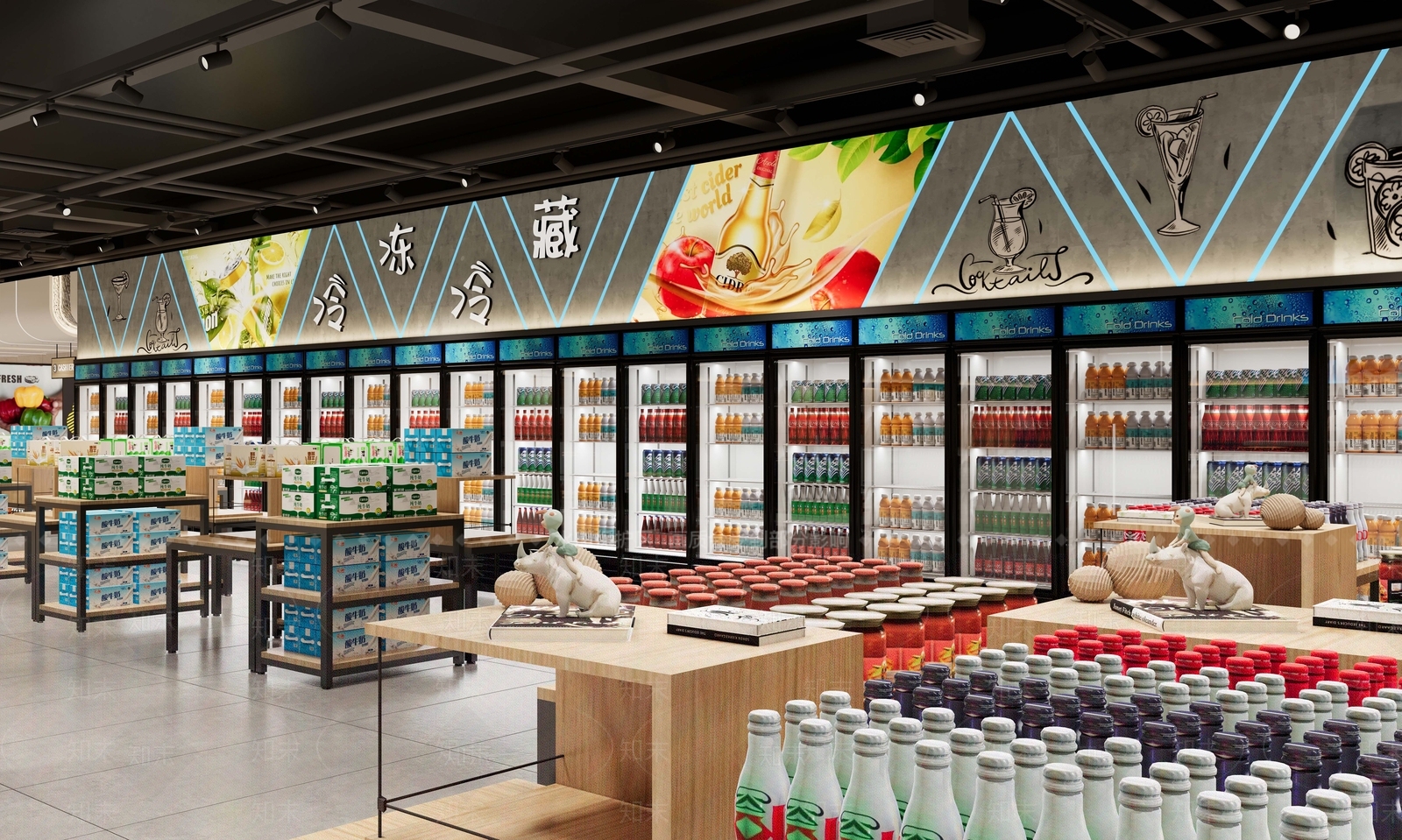 现代超市卖场SU模型下载【ID:1156139666】