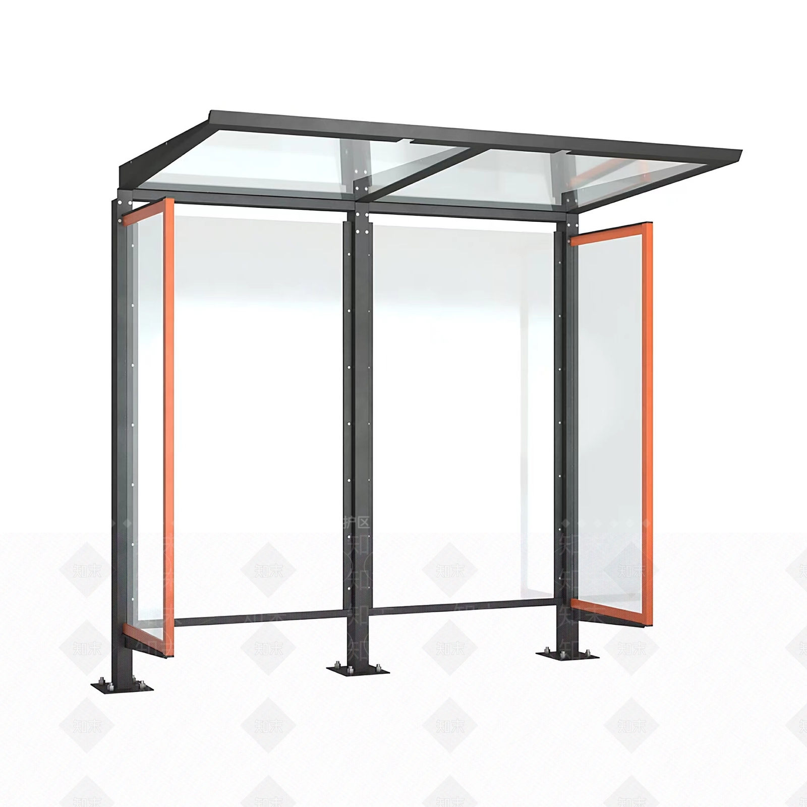 现代公交车站3D模型下载【ID:1155952568】