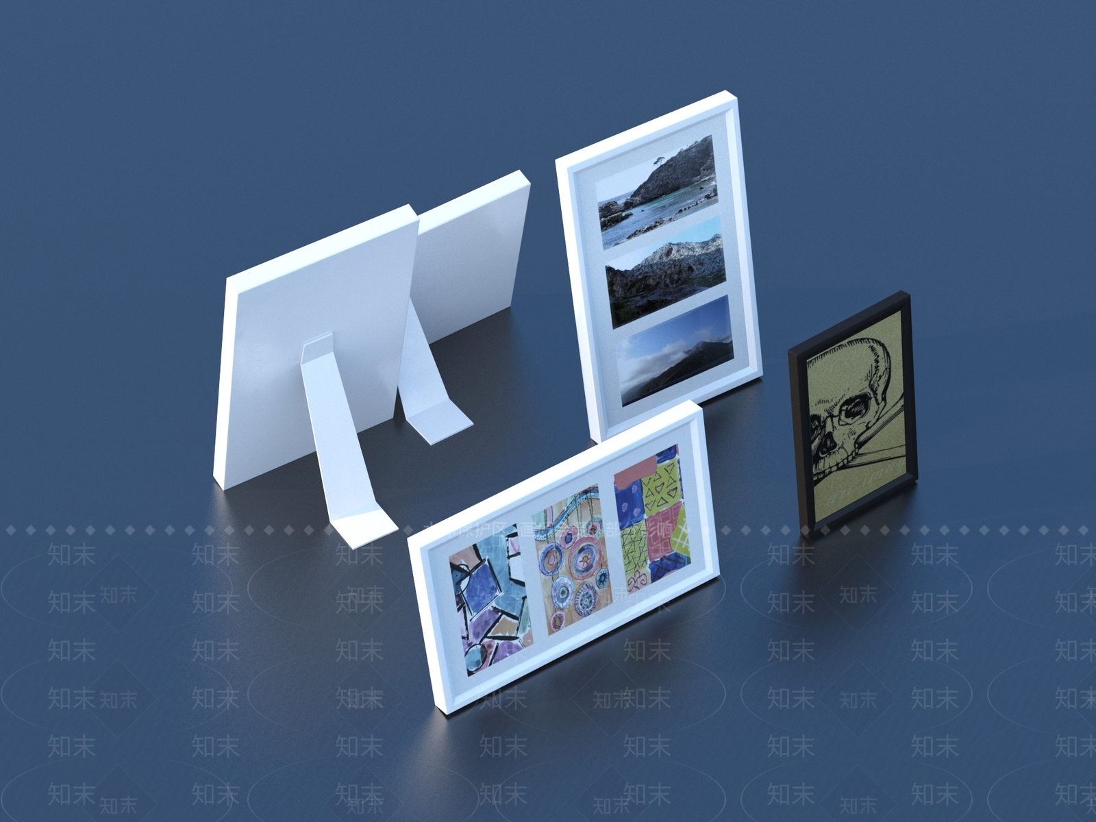 现代相框摆件3D模型下载【ID:1155960169】