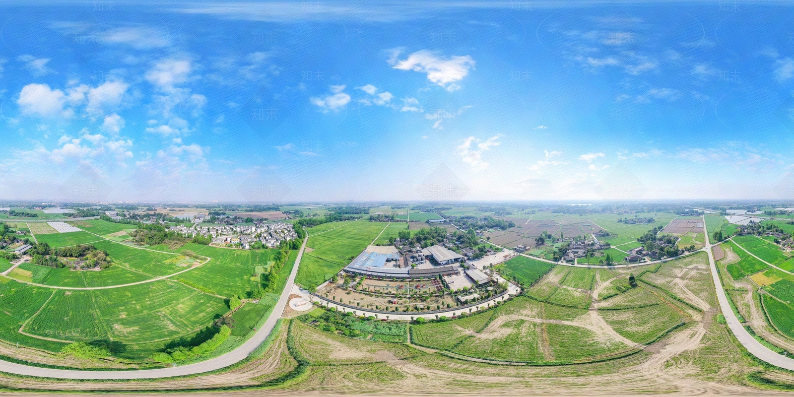 白天乡村田野户外全景HDR贴图下载【ID:1155970185】