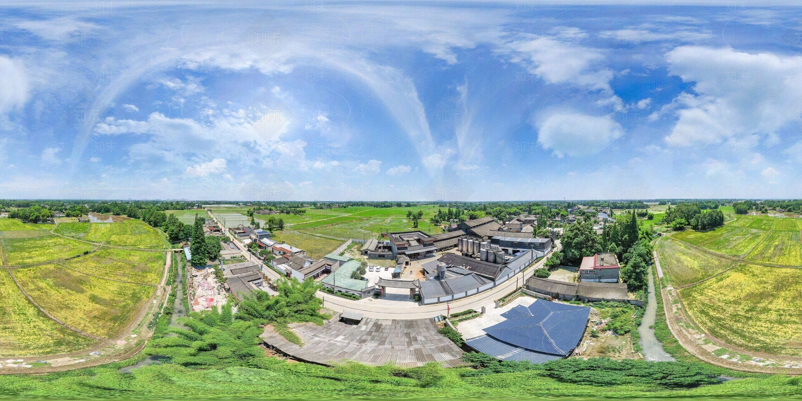 白天乡村田野户外全景HDR贴图下载【ID:1155970244】