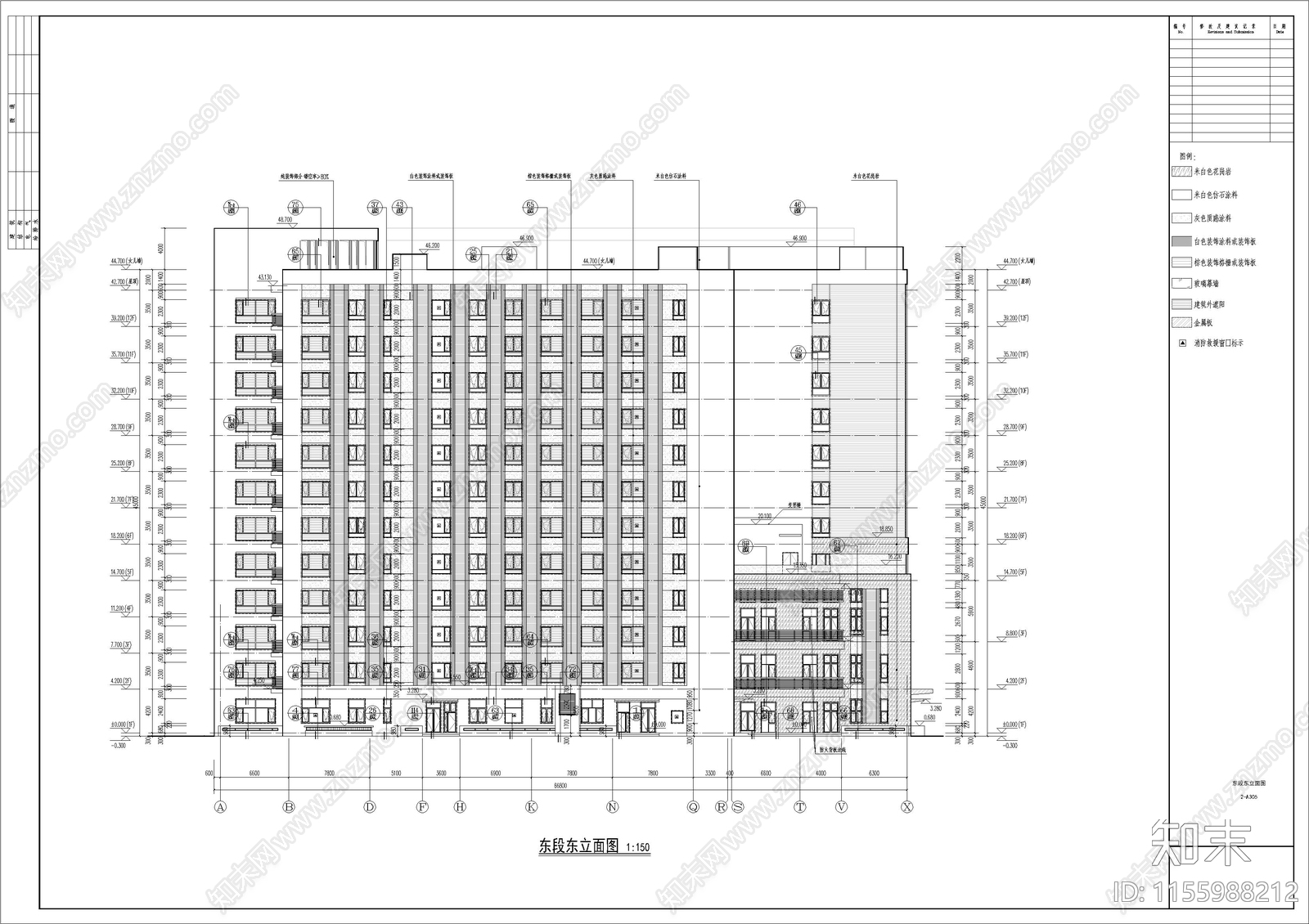 老年公寓疗养建筑cad施工图下载【ID:1155988212】