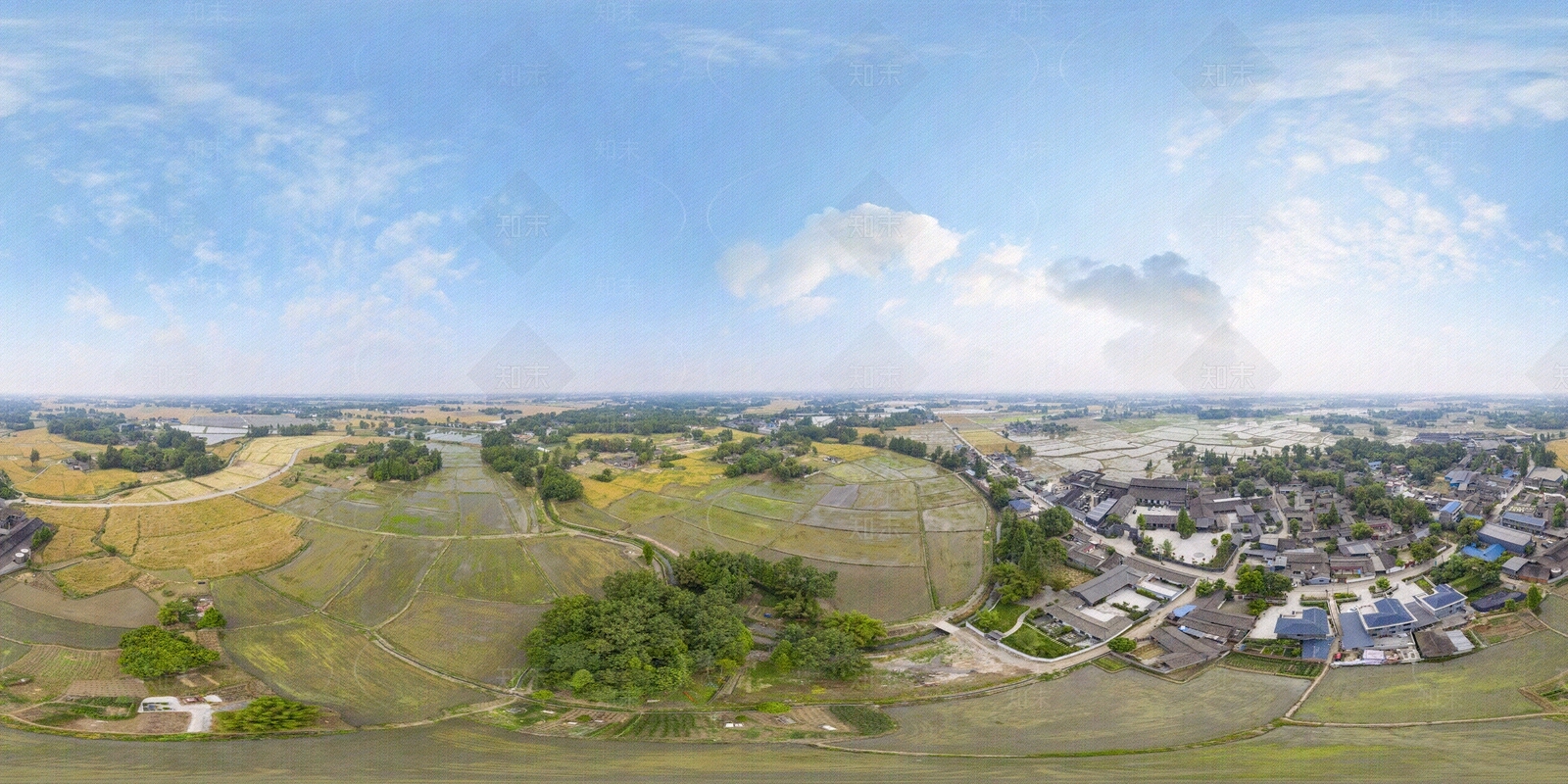 白天乡村田野户外全景HDR贴图下载【ID:1155973607】