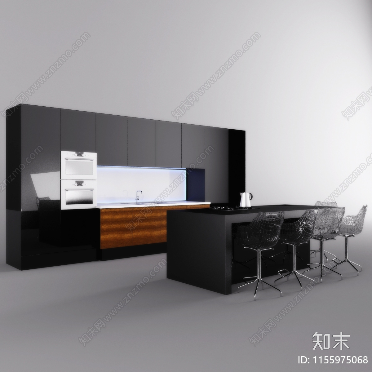 现代橱柜3D模型下载【ID:1155975068】