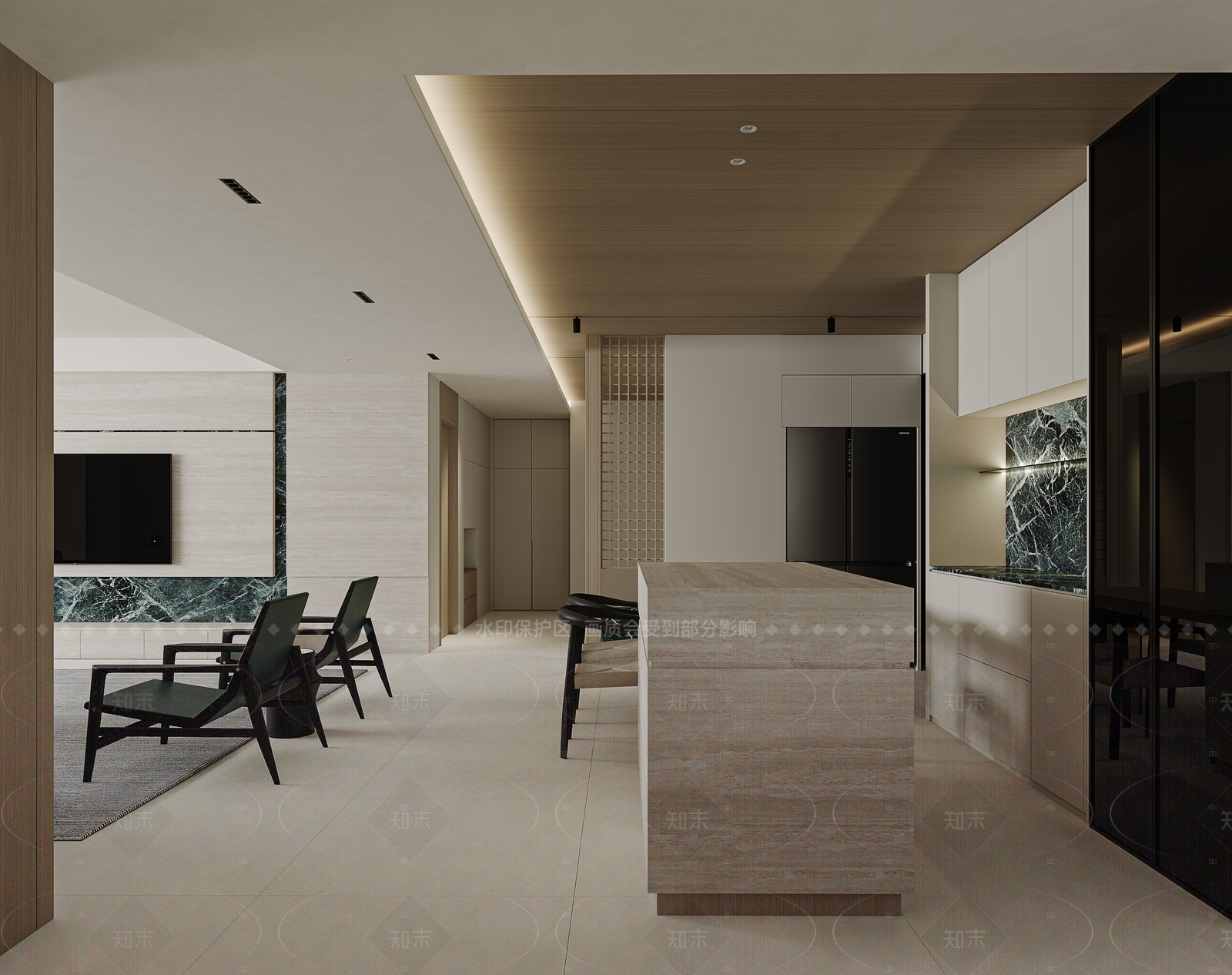 现代接待室3D模型下载【ID:1214351905】