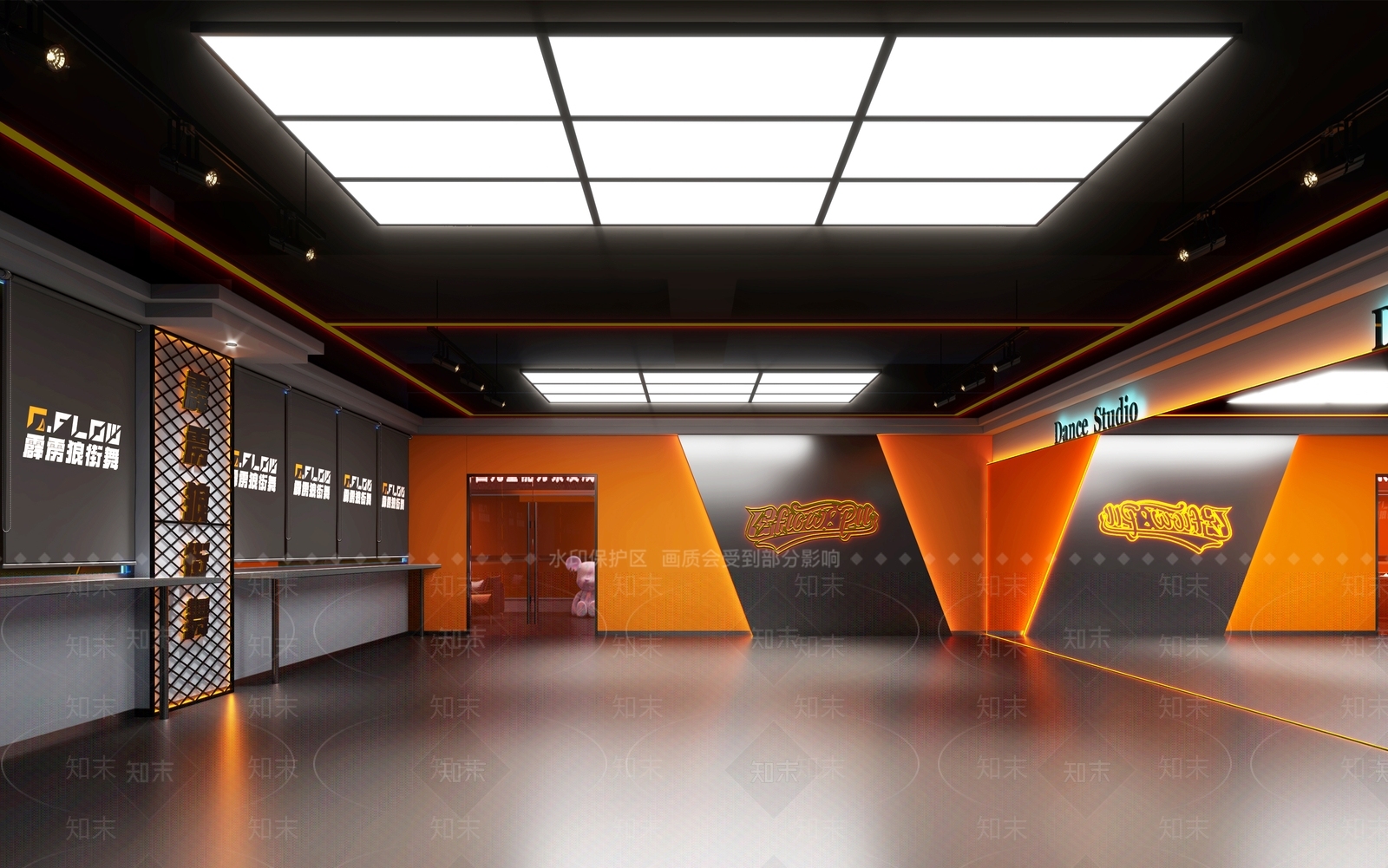 现代舞蹈房3D模型下载【ID:1155976999】