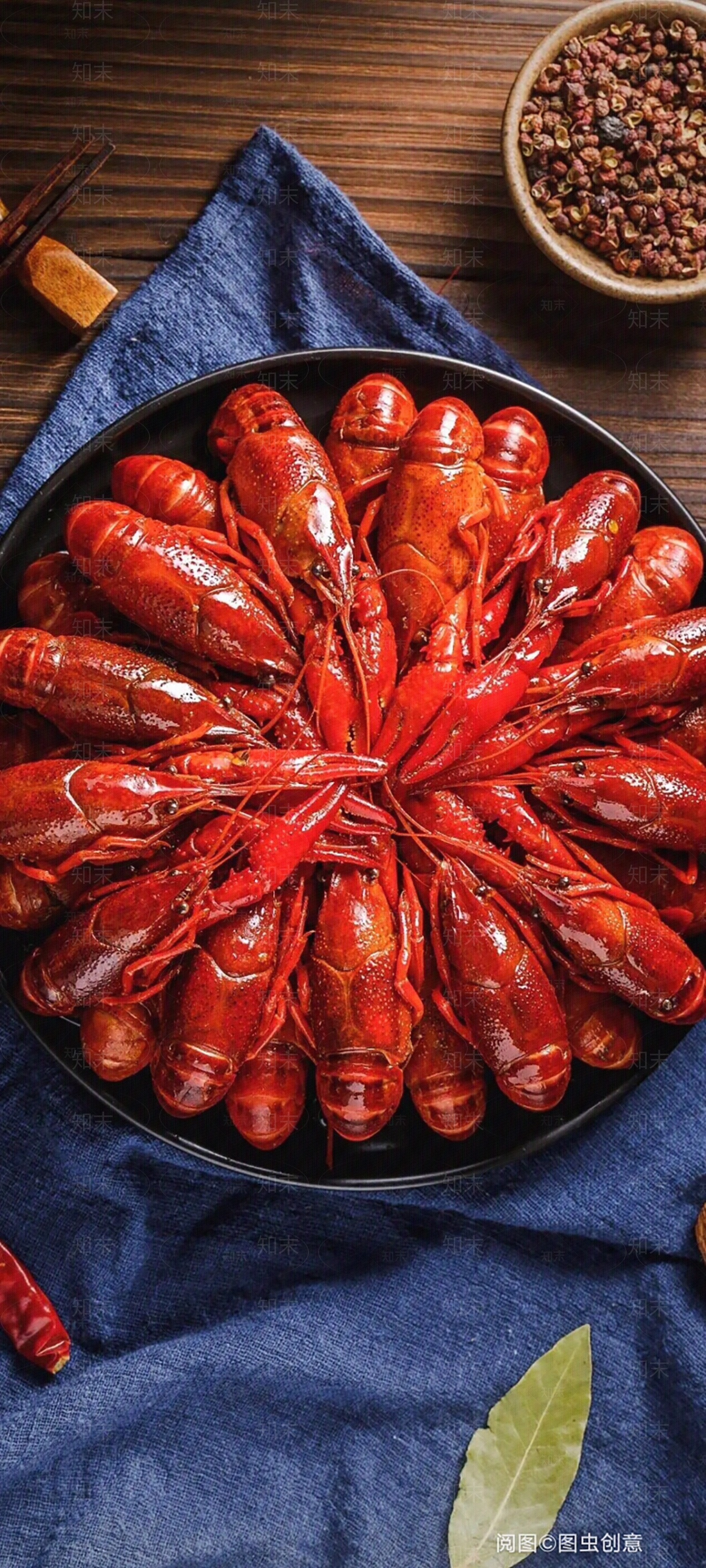 美味食物海报小龙虾贴图下载【ID:1155976711】