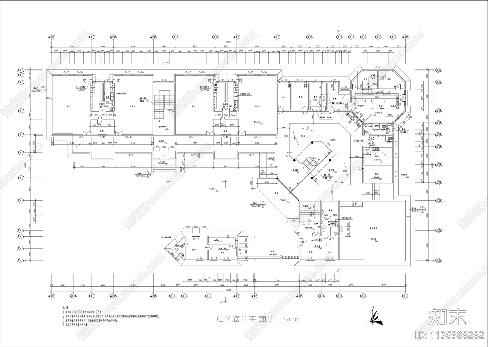 幼儿园建筑cad施工图下载【ID:1156388282】