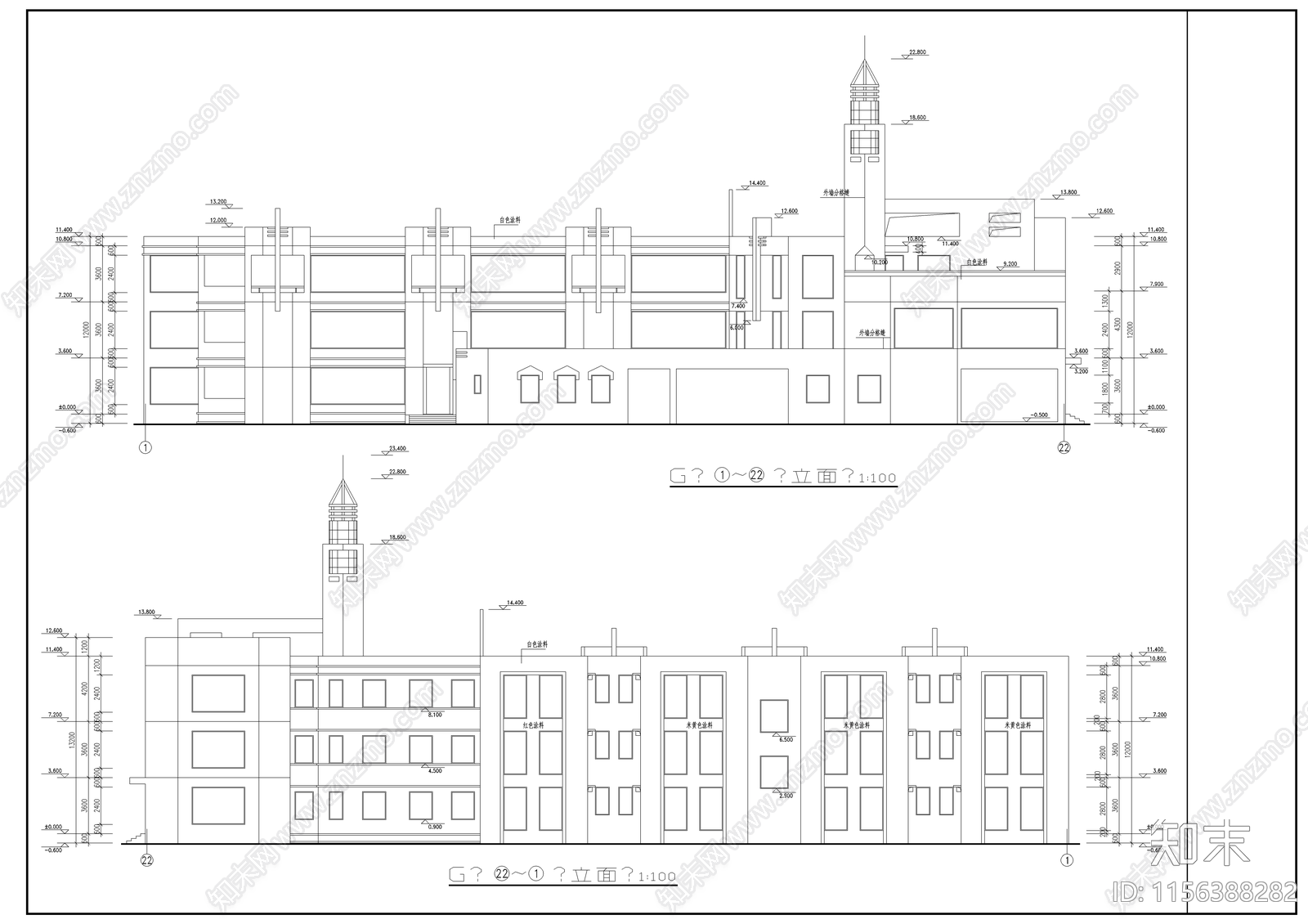 幼儿园建筑cad施工图下载【ID:1156388282】