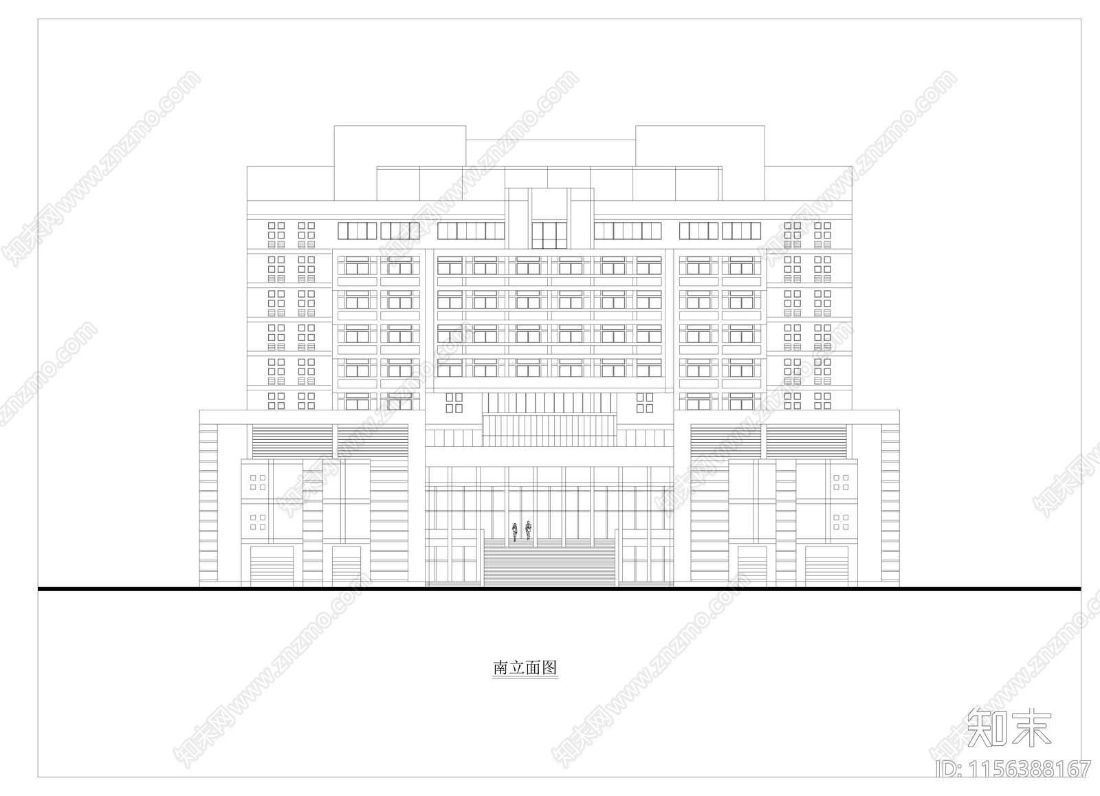 全套某高校综合楼图纸cad施工图下载【ID:1156388167】