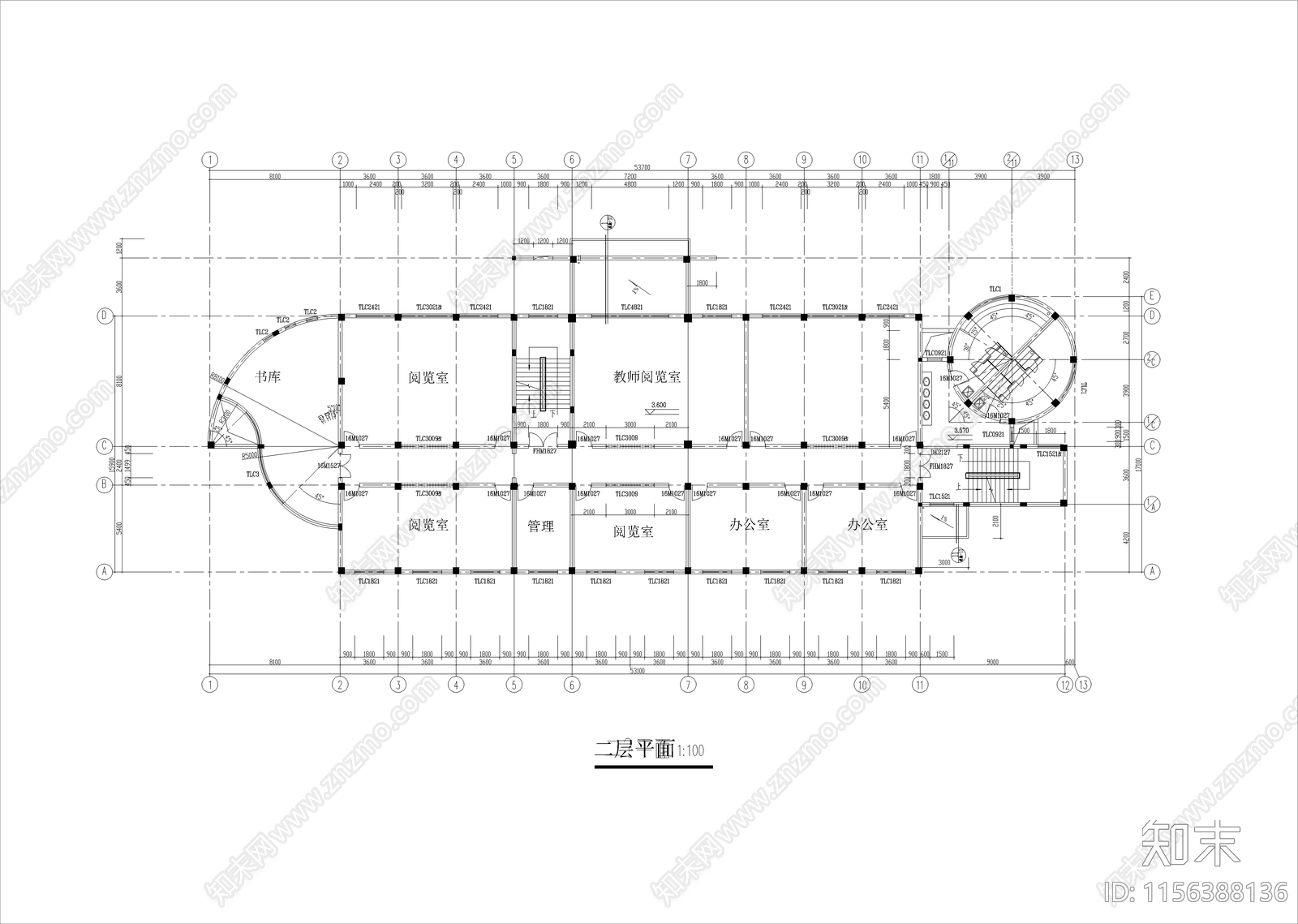 全套小学综合楼图纸cad施工图下载【ID:1156388136】