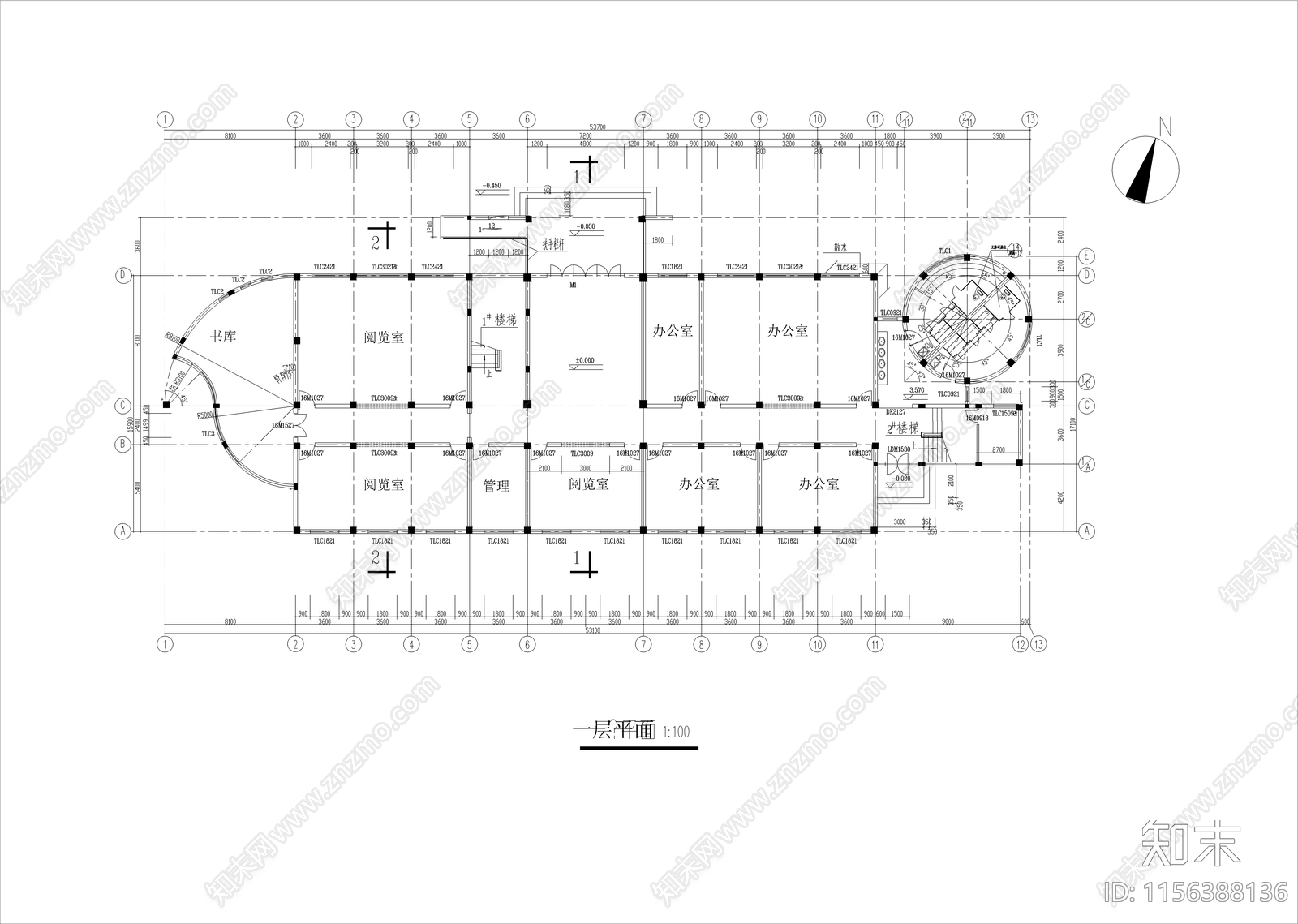 全套小学综合楼图纸cad施工图下载【ID:1156388136】