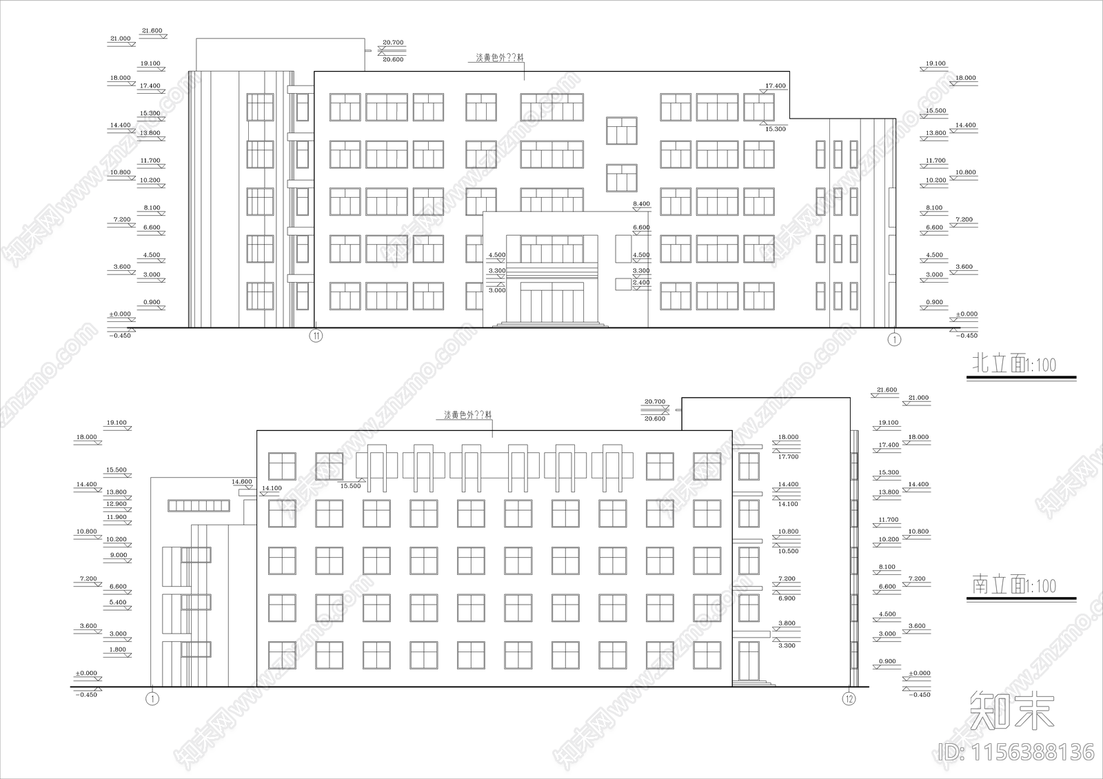 全套小学综合楼图纸cad施工图下载【ID:1156388136】