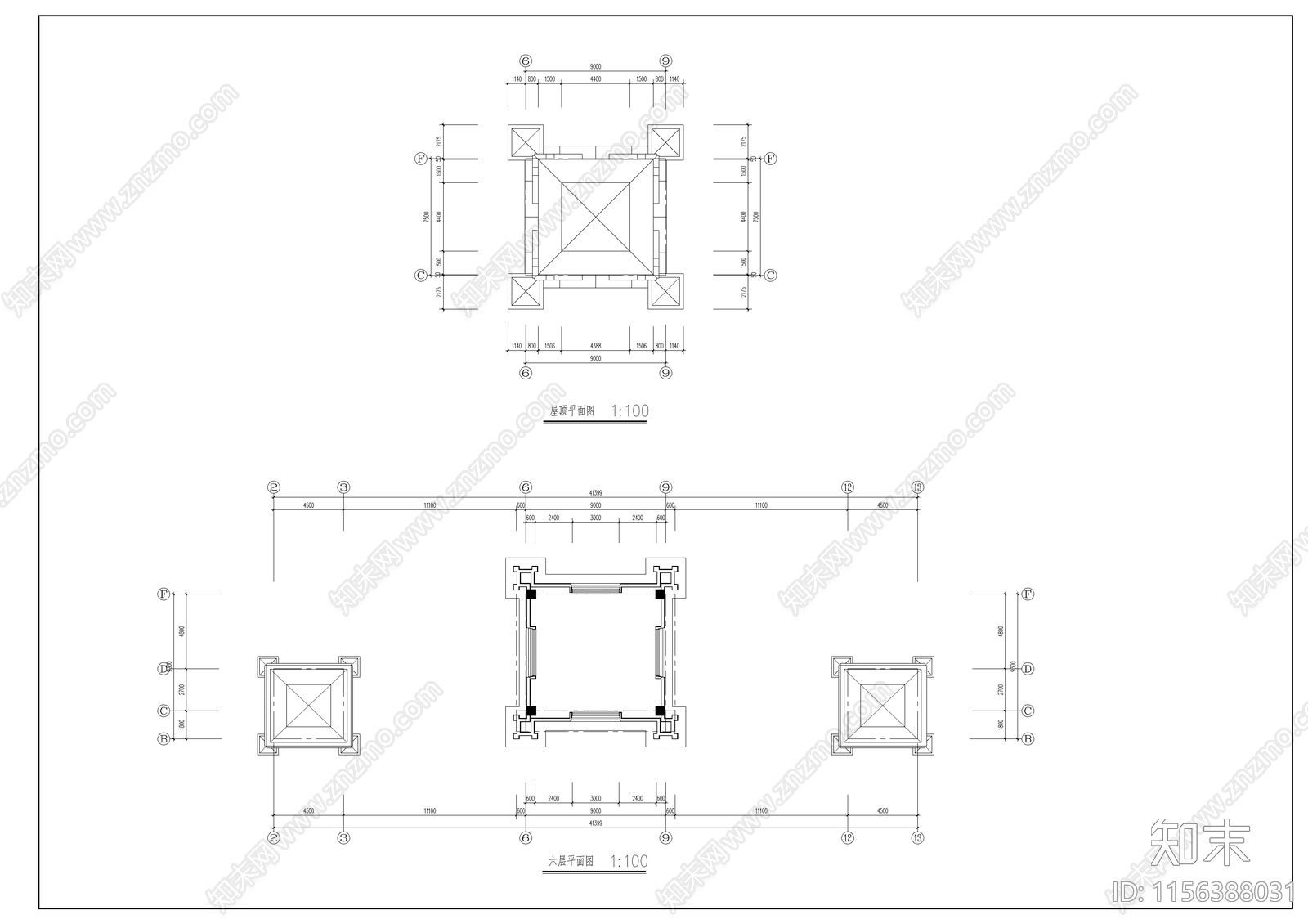 圣经学校cad施工图下载【ID:1156388031】