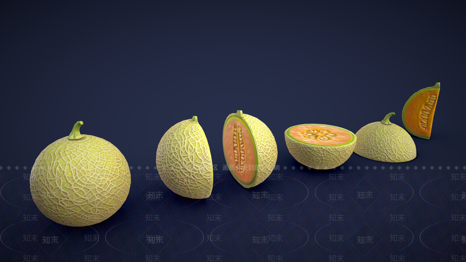 哈密瓜3D模型下载【ID:1155989731】