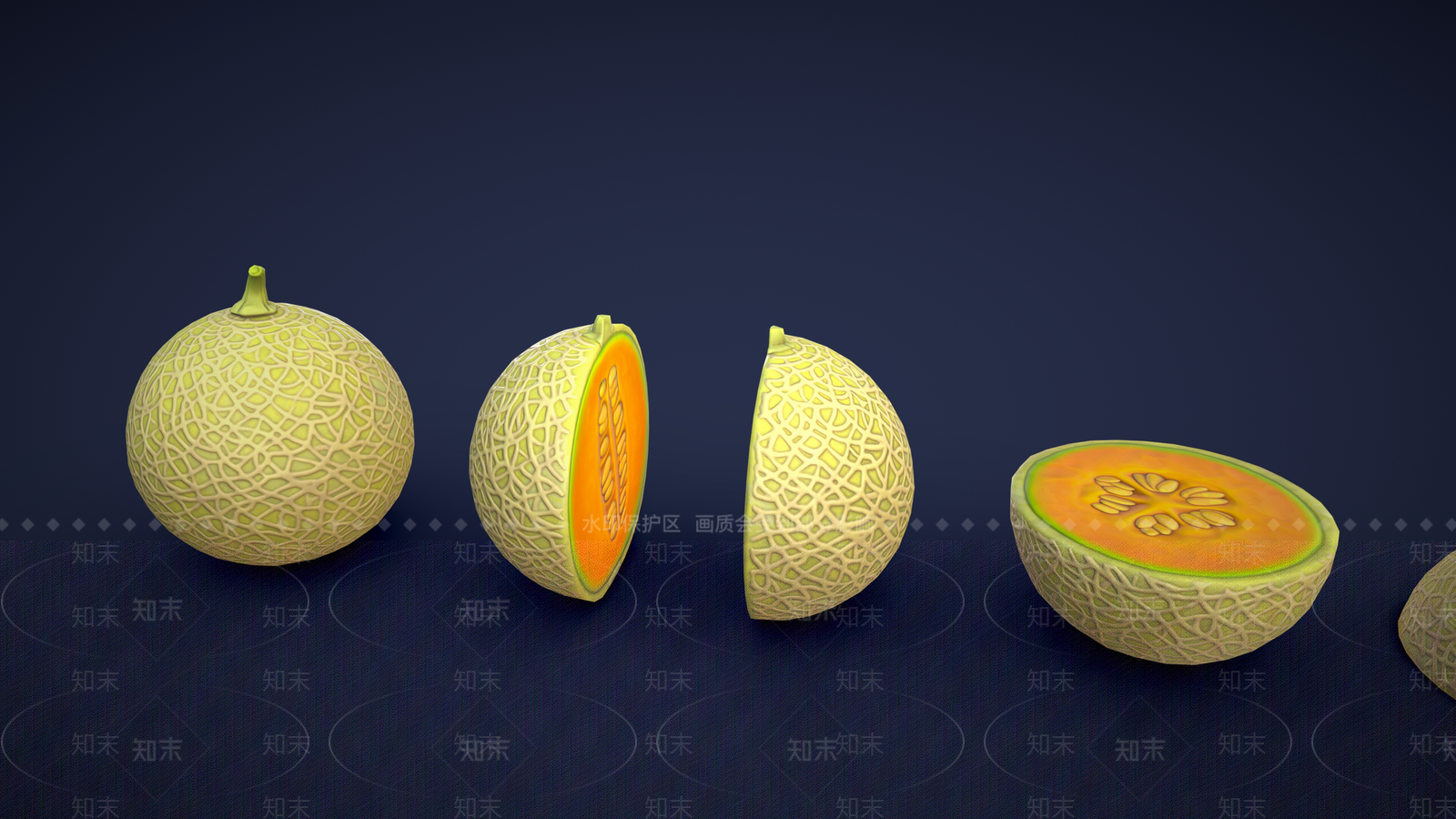 酒水食物3D模型渲染效果图