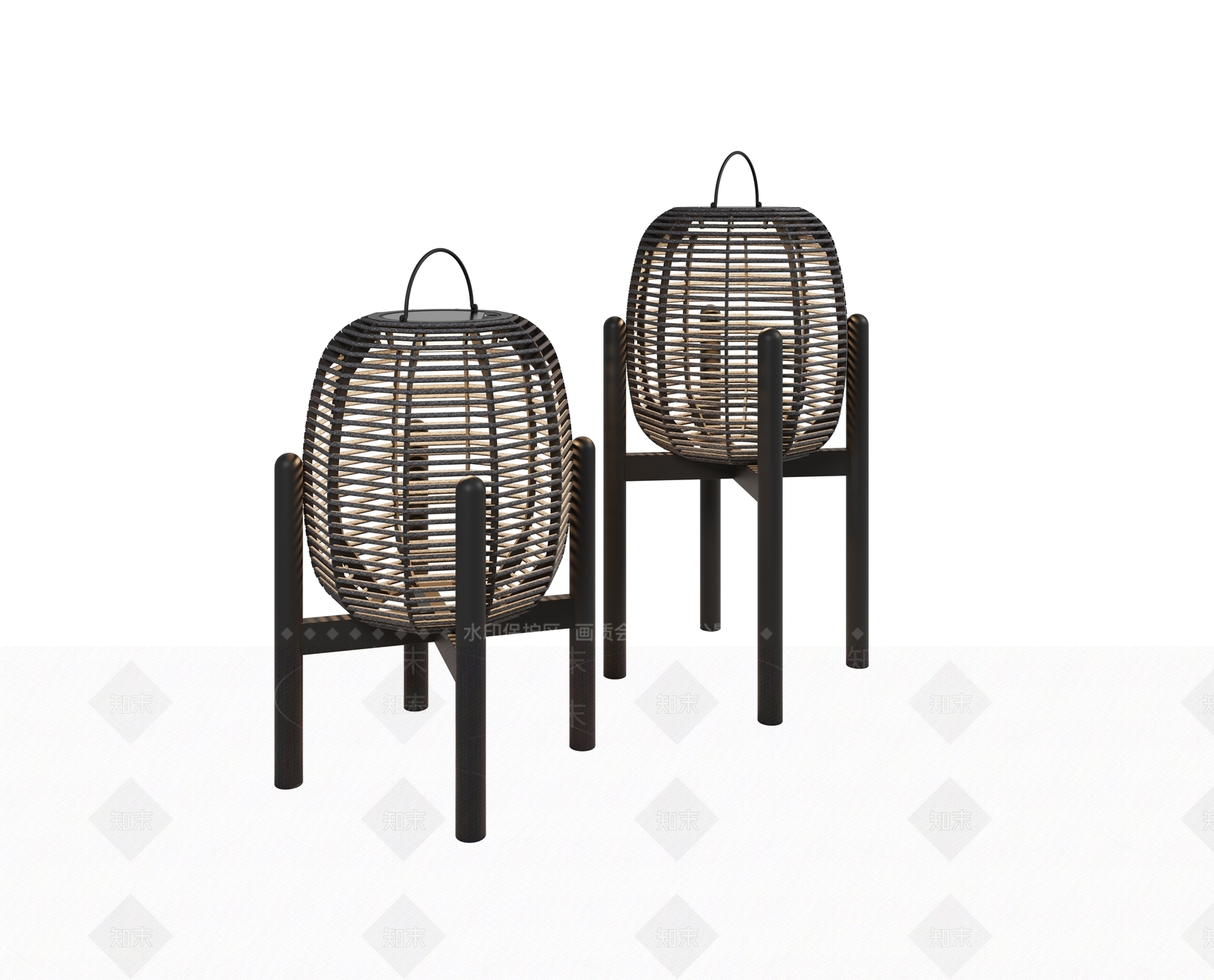 现代户外灯SU模型下载【ID:1155998787】