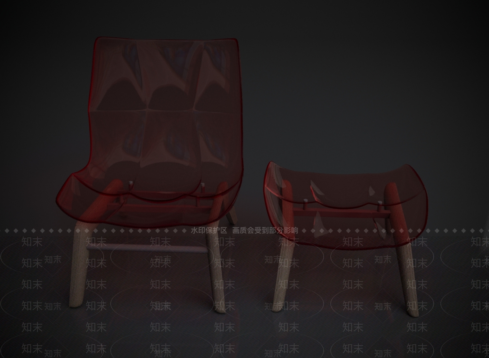 现代塑料凳3D模型下载【ID:1156001301】