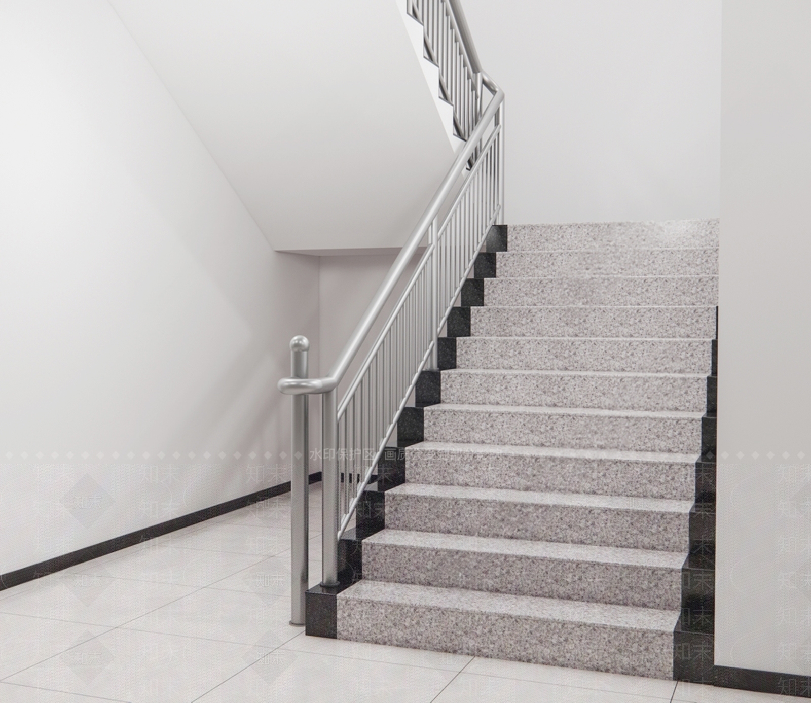 现代扶手楼梯3D模型下载【ID:1156001804】