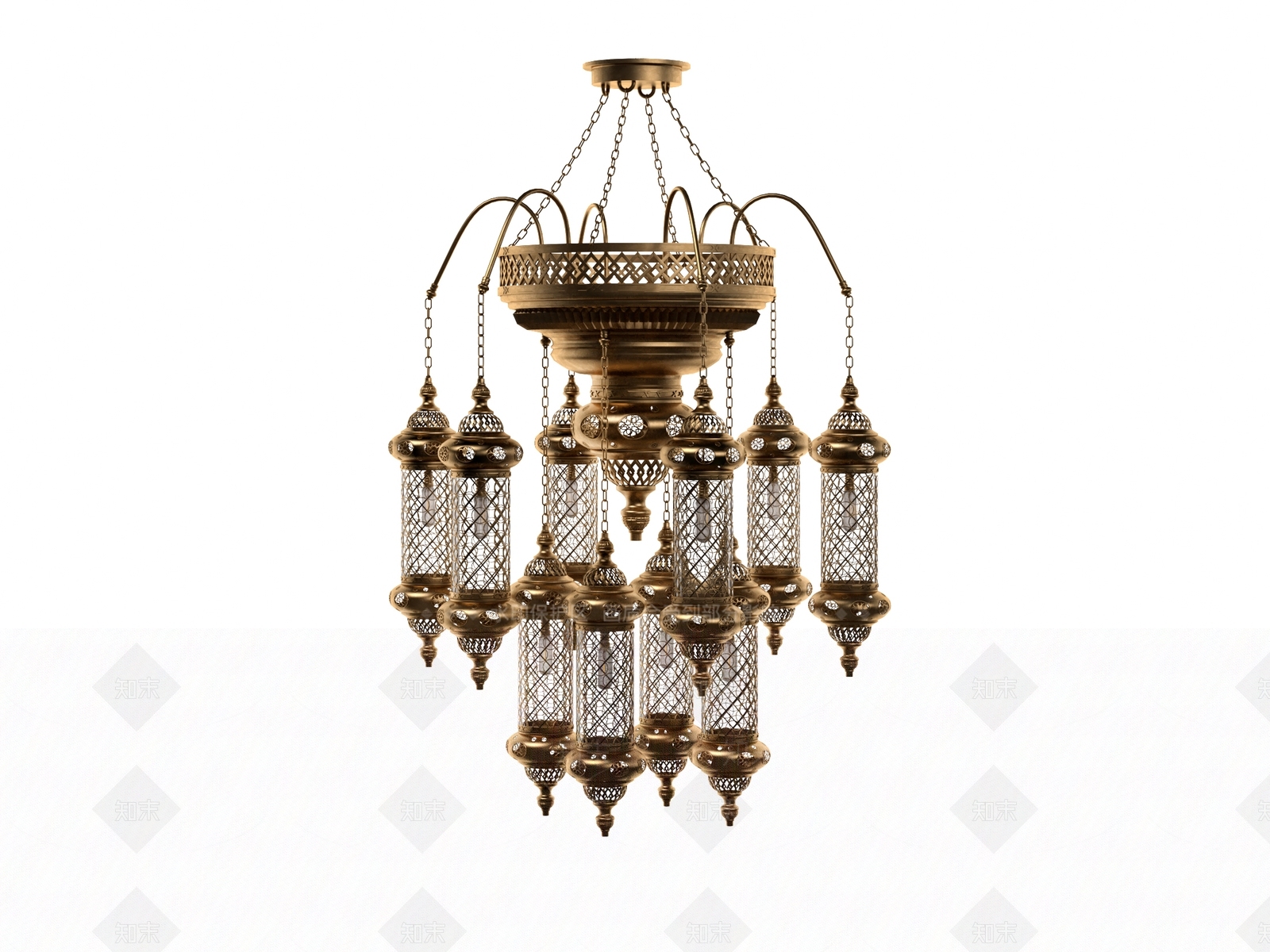 东南亚吊灯3D模型下载【ID:1156009502】
