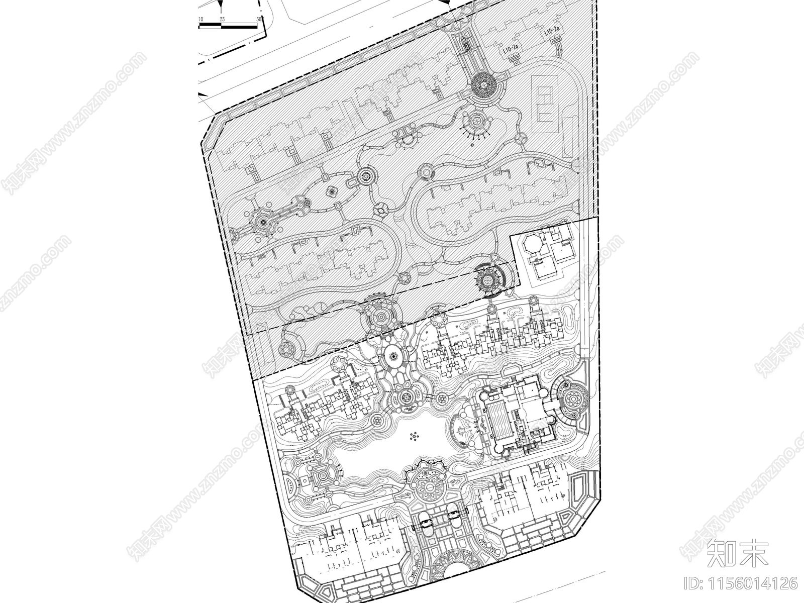 20套精选居住小区总平面方案施工图下载【ID:1156014126】