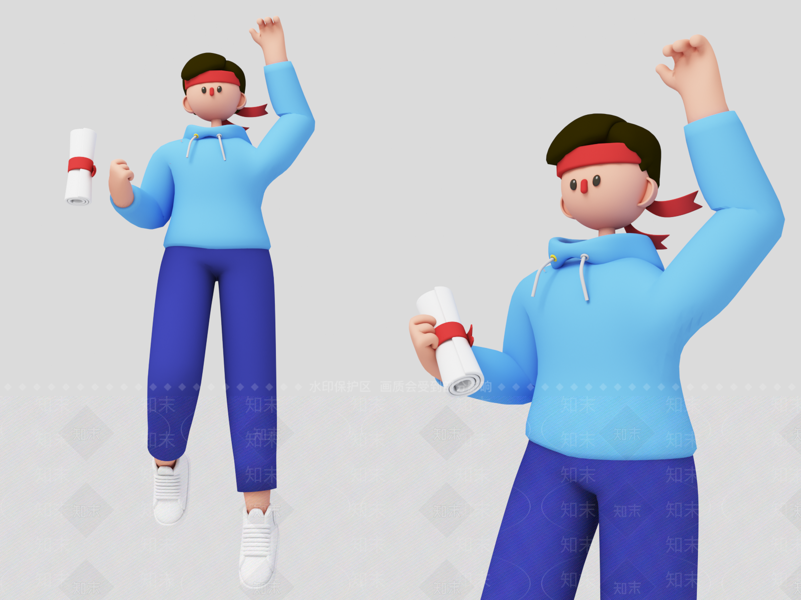 卡通风格人物3D模型下载【ID:1156013914】