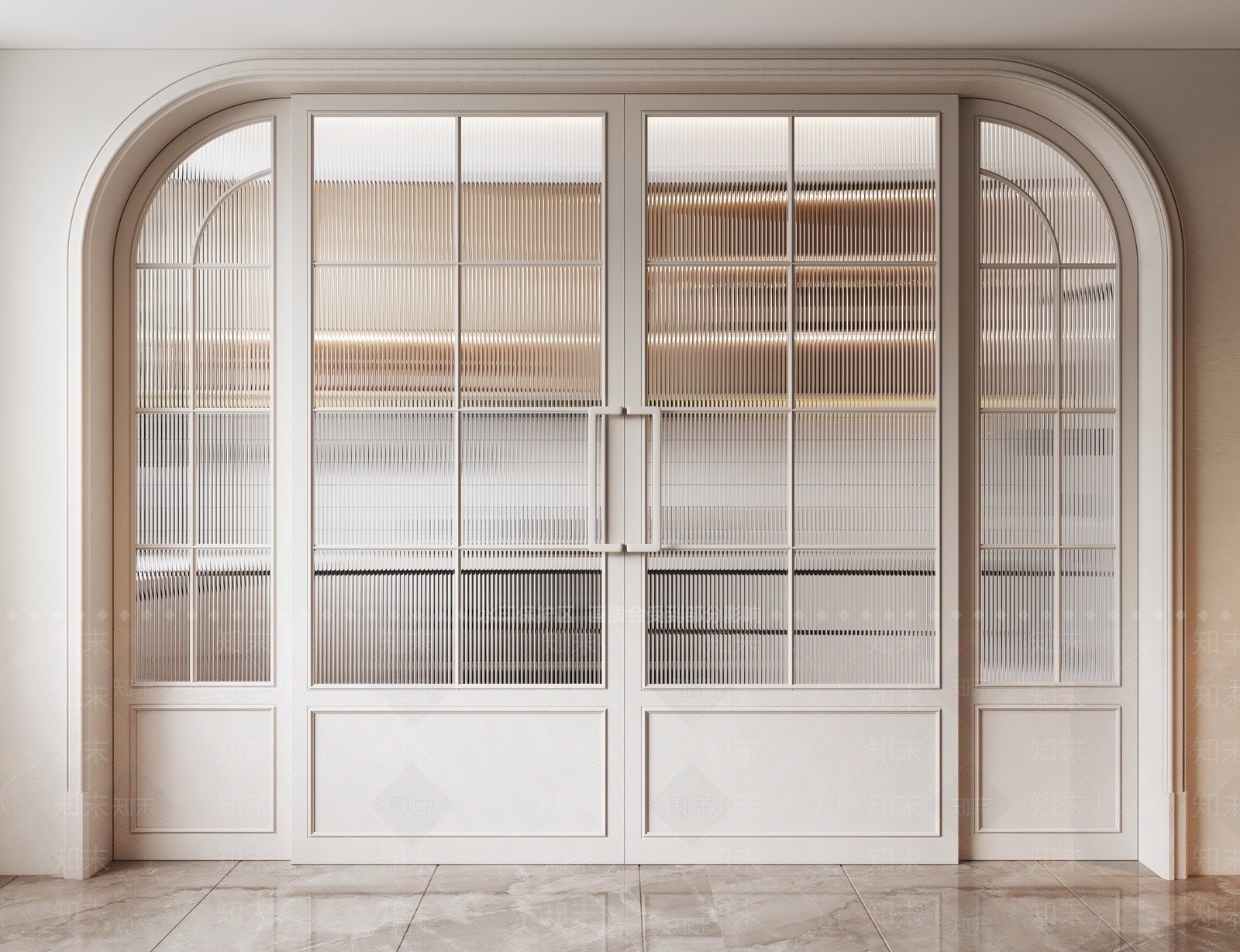 法式玻璃推拉门3D模型下载【ID:1156014410】