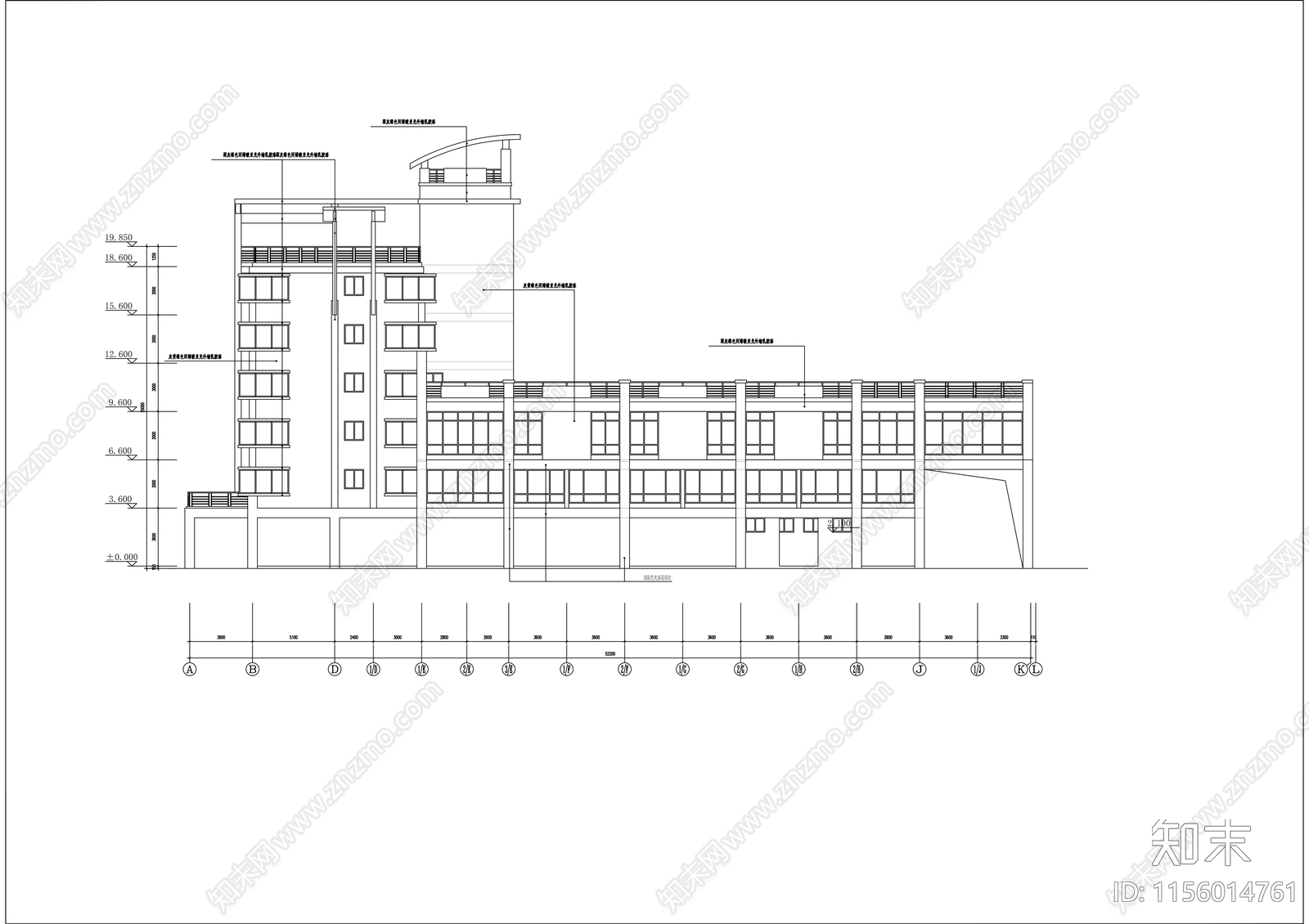 临城农贸市场建筑cad施工图下载【ID:1156014761】