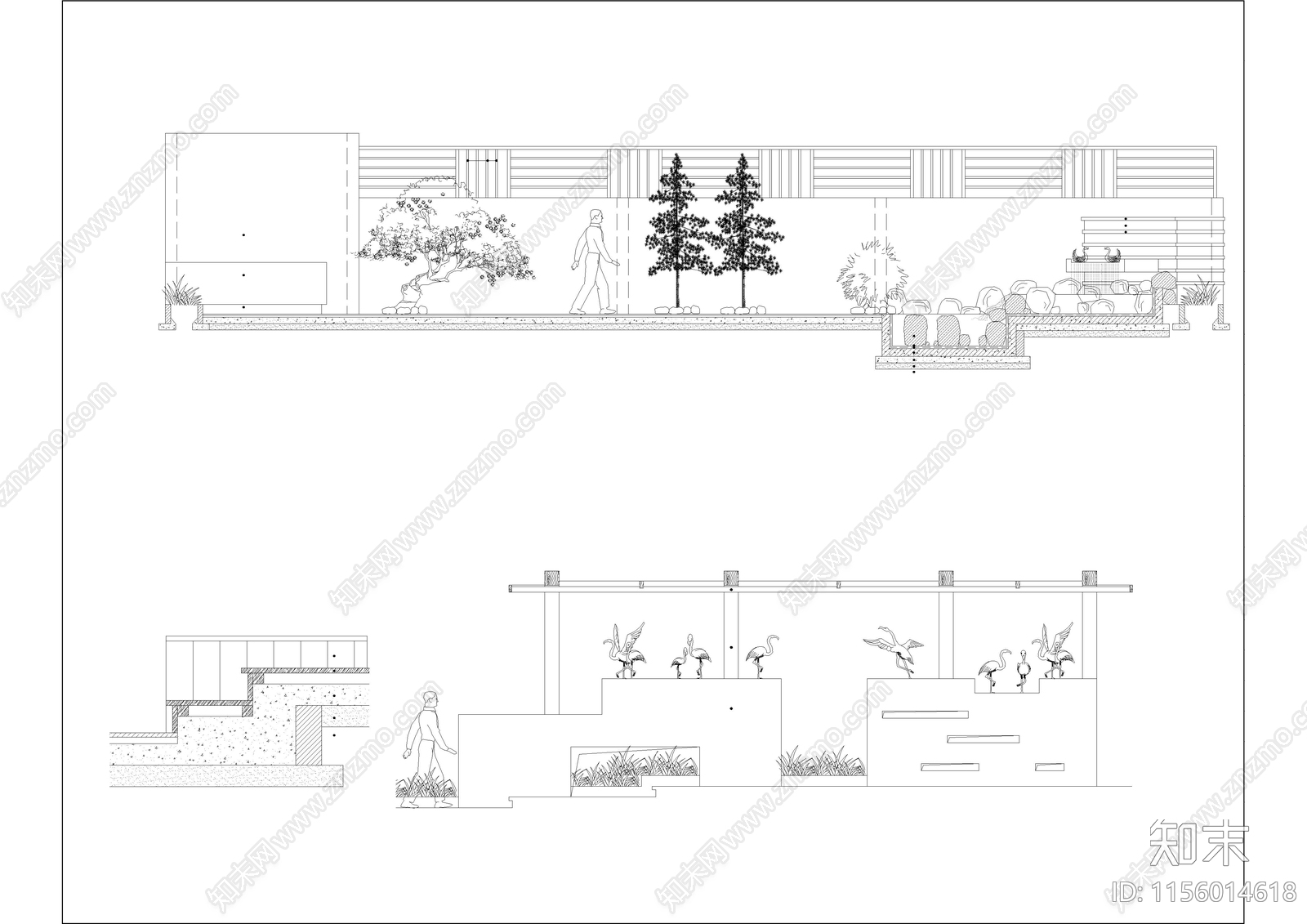 广州高档别墅景观cad施工图下载【ID:1156014618】